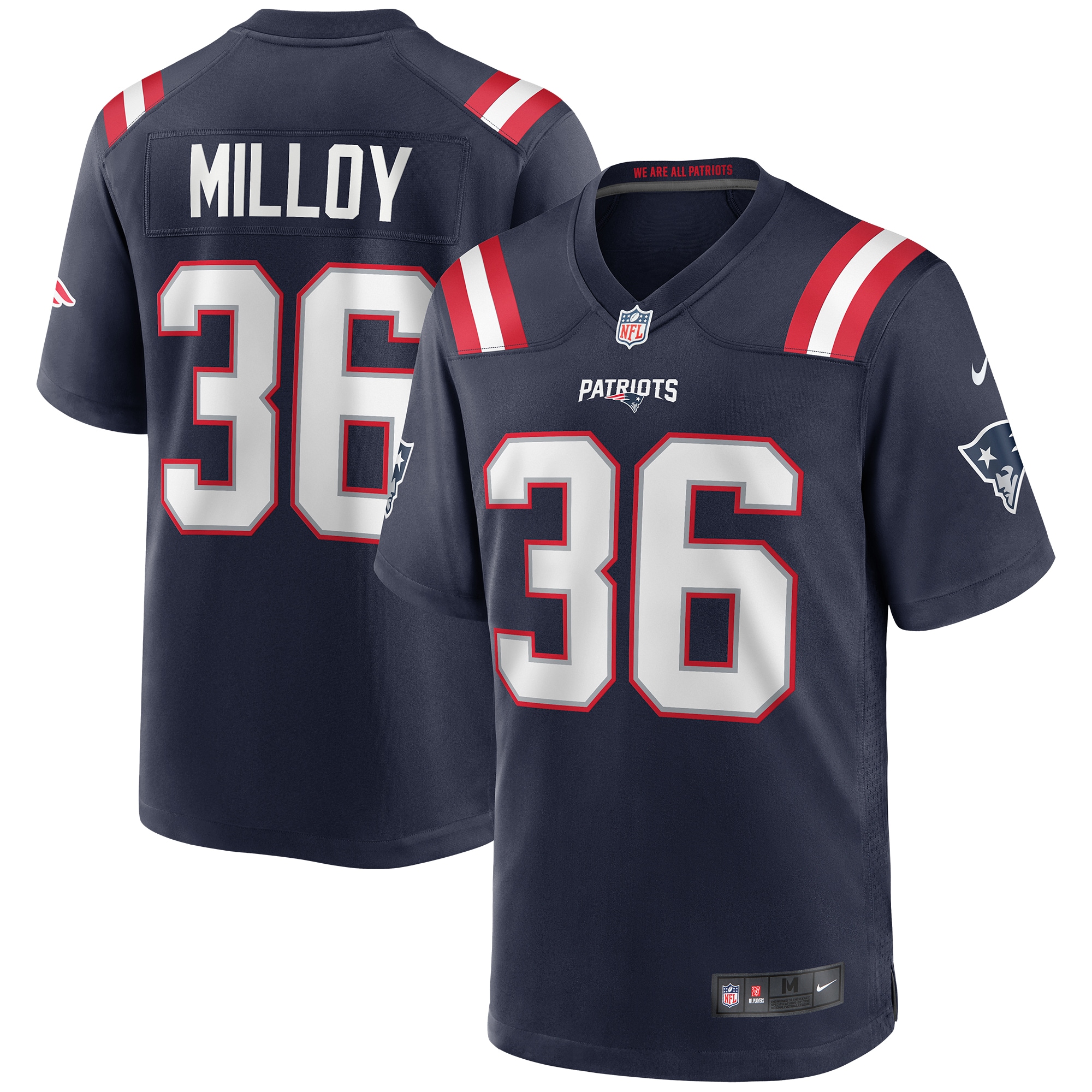 Lawyer Milloy New England Patriots Nike Game Retired Player Jersey - Navy - vstockx