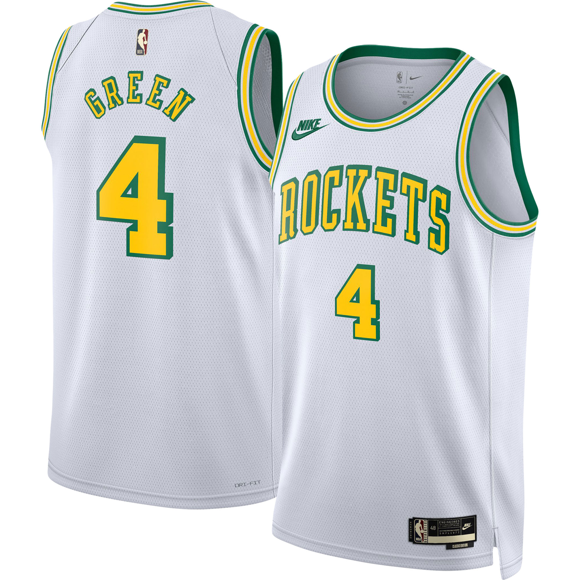 Jalen Green Houston Rockets Nike Swingman Jersey - Classic Edition - White - vstockx