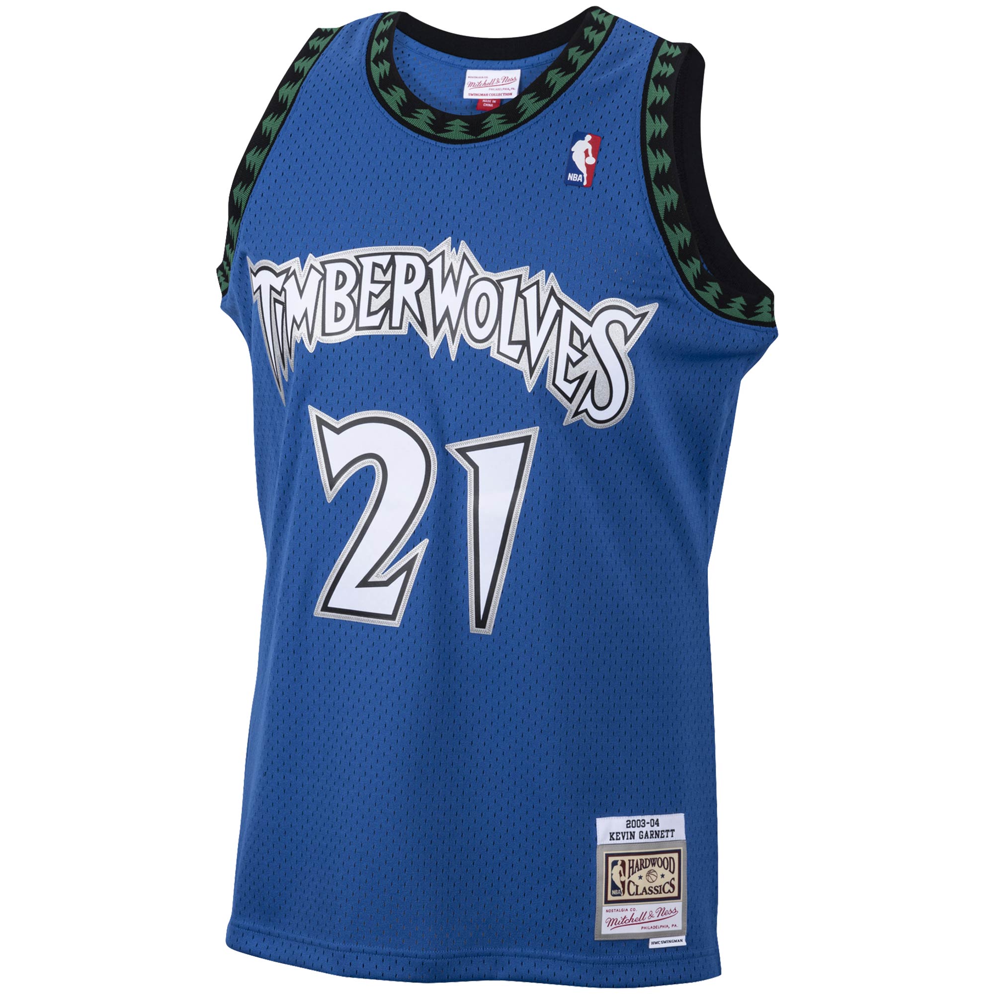 Kevin Garnett Minnesota Timberwolves Mitchell & Ness 2001/02 Hardwood Classics Swingman Jersey - Blue - vstockx