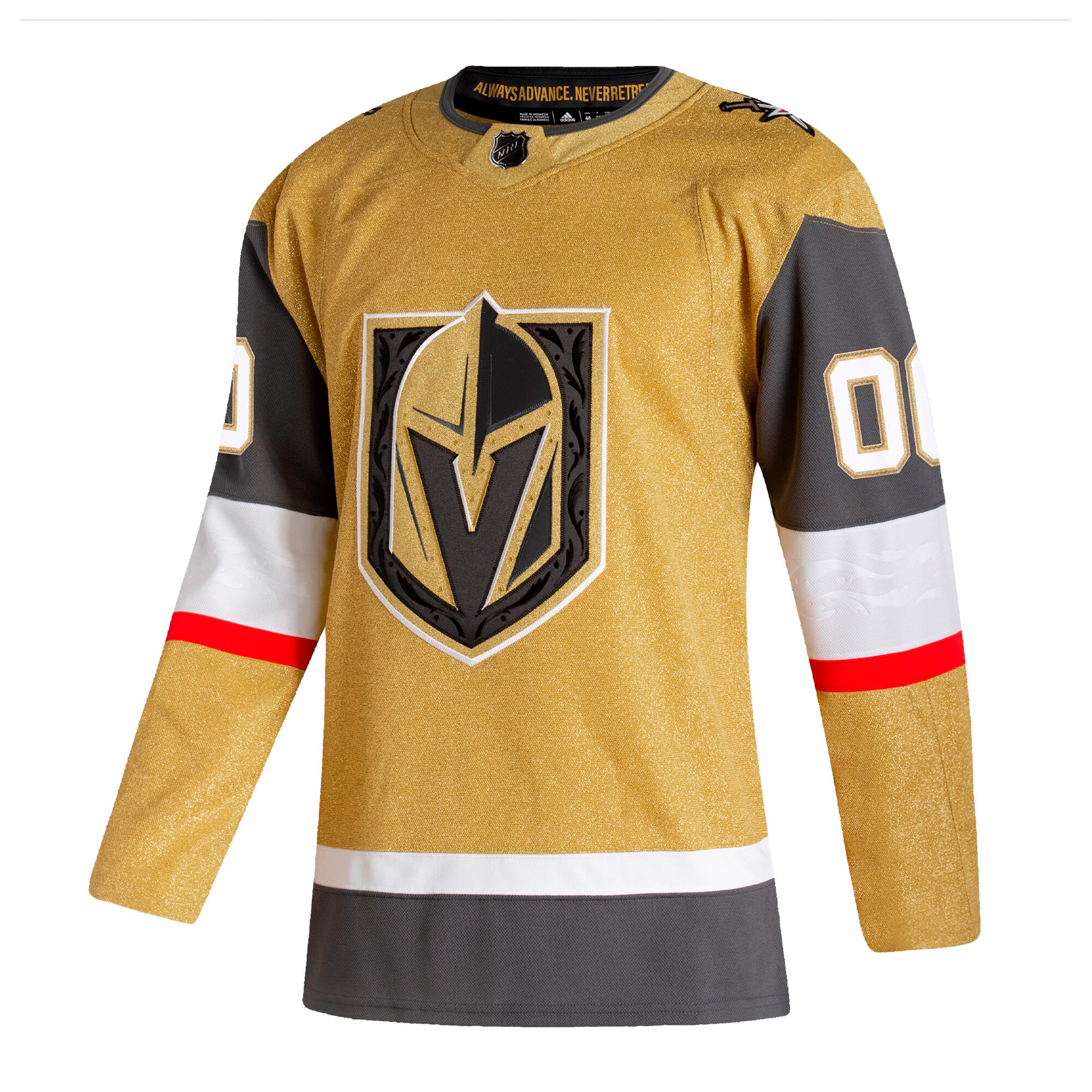Vegas Golden Knights adidas Home Authentic Custom Jersey - Gold - vstockx