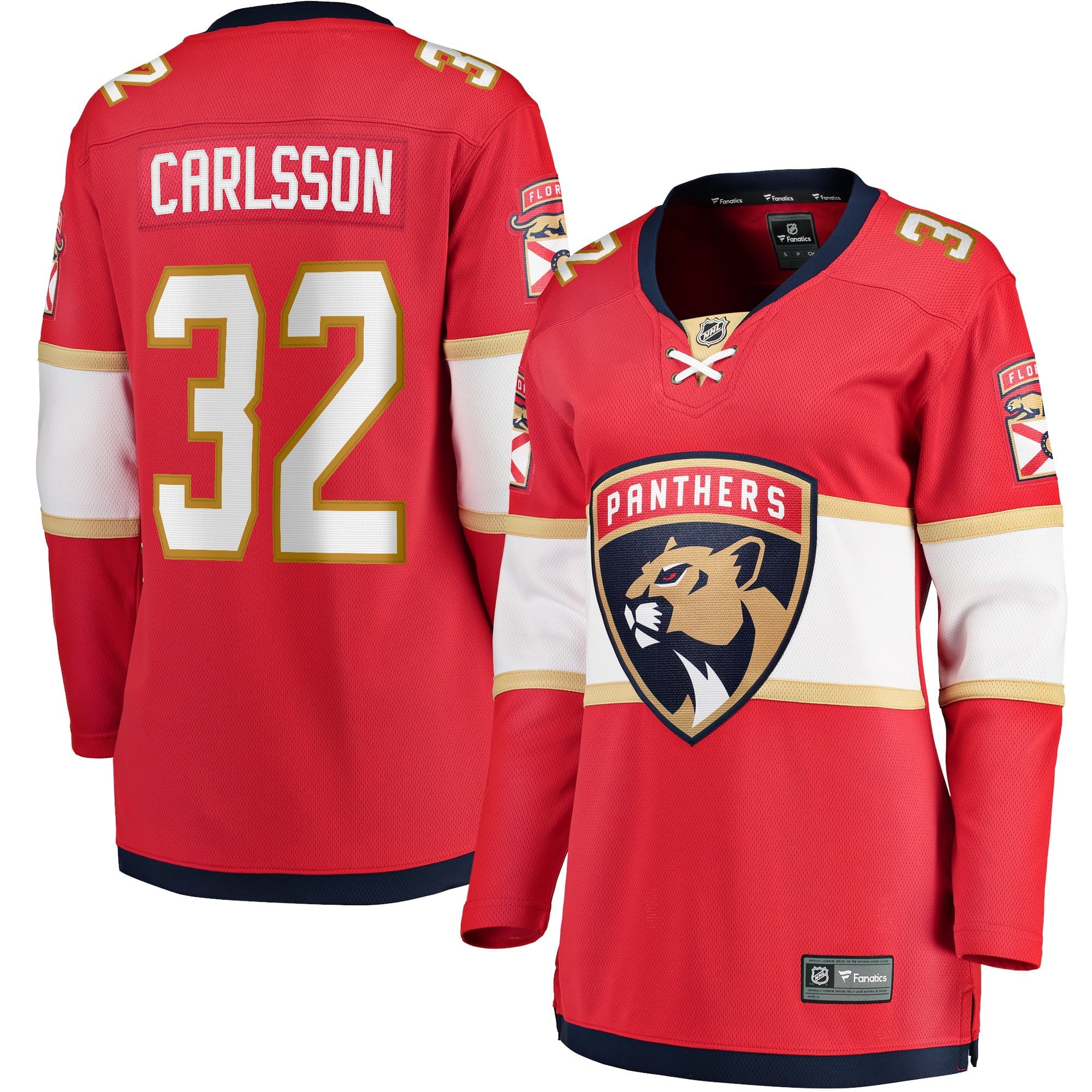 Women's Fanatics Branded Lucas Carlsson Red Florida Panthers Home Breakaway Player Jersey - vstockx