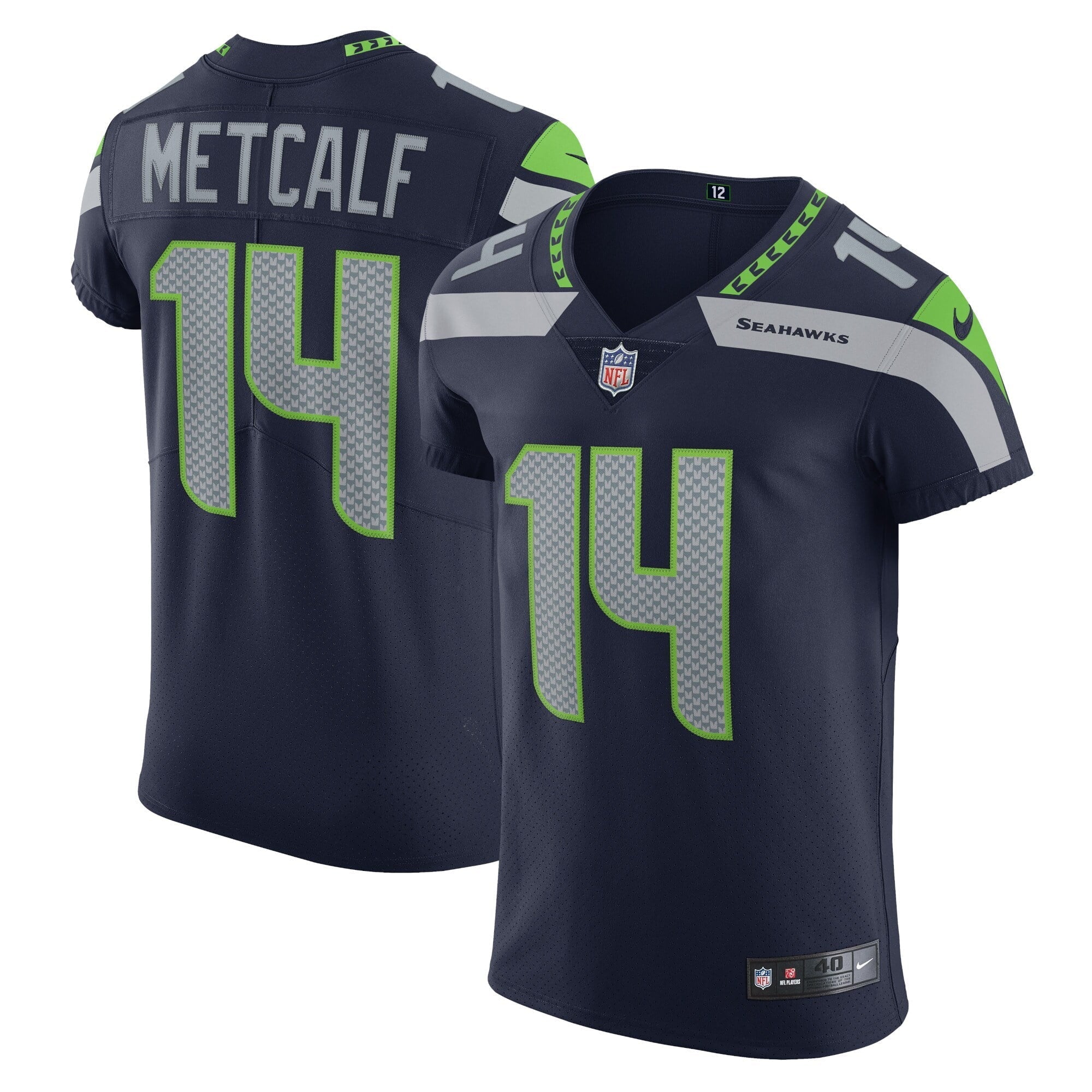 Men's Nike DK Metcalf College Navy Seattle Seahawks Vapor Elite Player Jersey - vstockx
