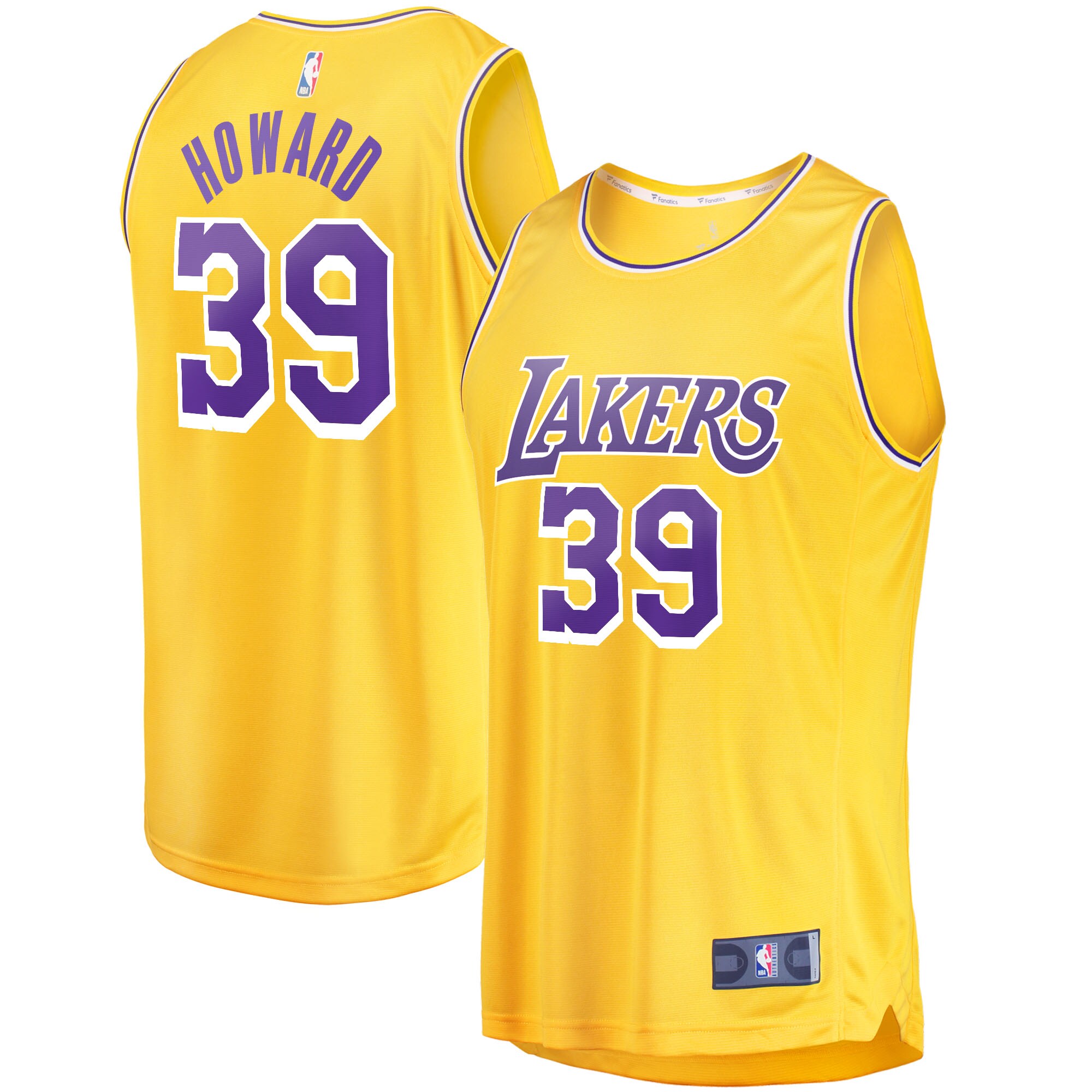Dwight Howard Los Angeles Lakers Fanatics Branded 2021/22 Fast Break Replica Jersey - Icon Edition - Gold - vstockx