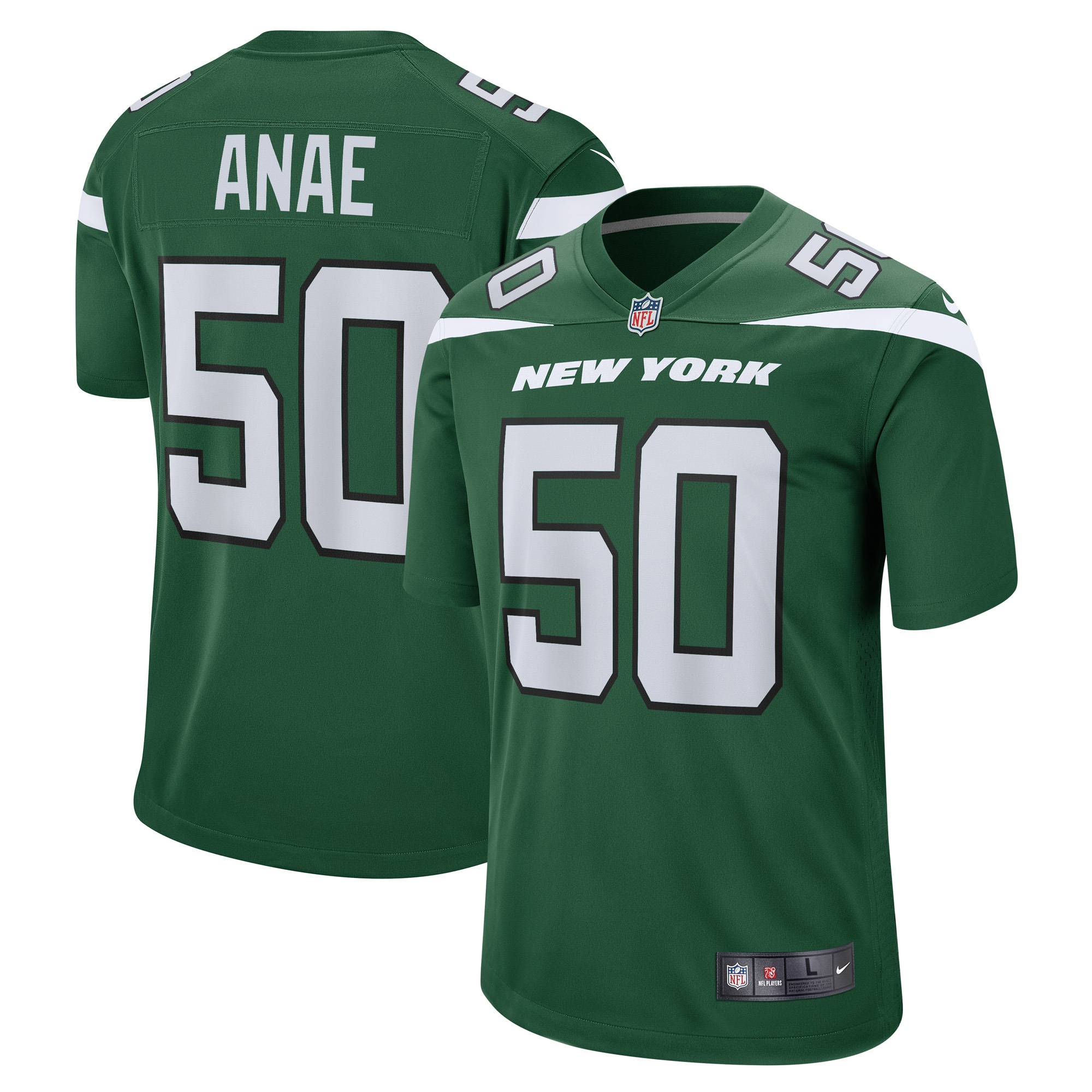 Bradlee Anae New York Jets Nike Women's Game Player Jersey - Gotham Green - vstockx