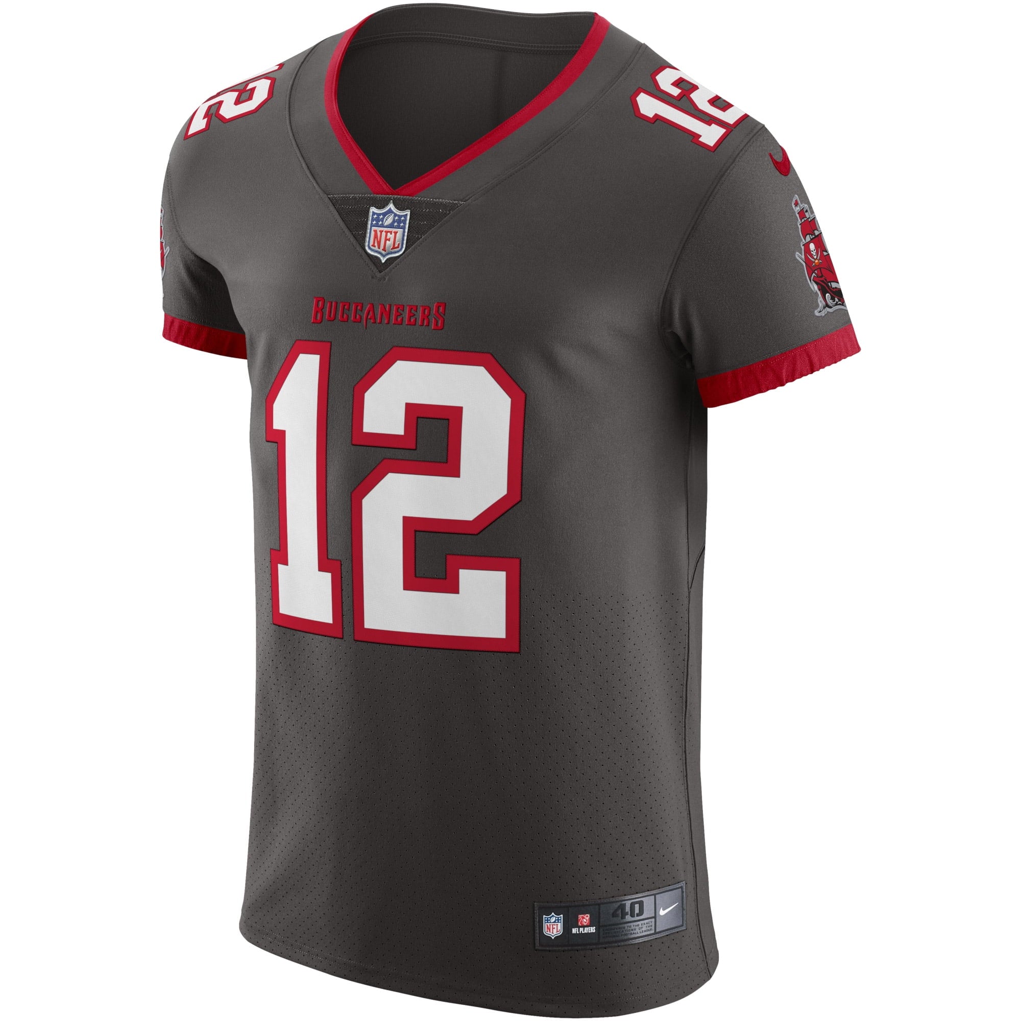 Men's Nike Tom Brady Pewter Tampa Bay Buccaneers Alternate Vapor Elite Jersey - vstockx