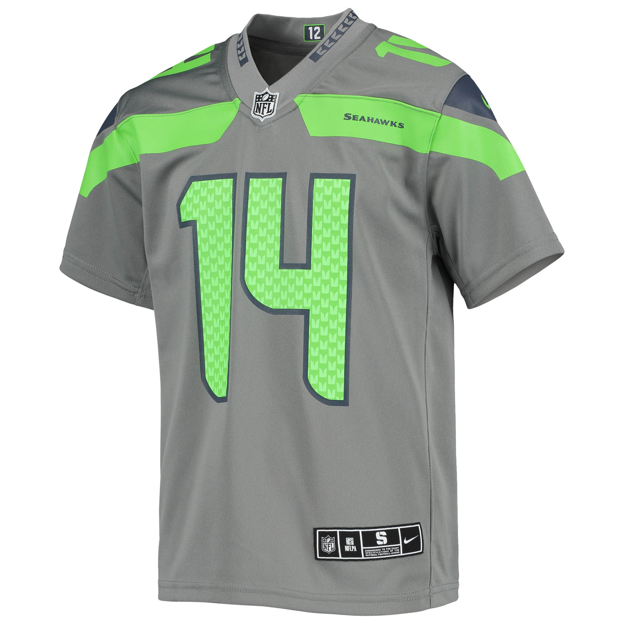 DK Metcalf Seattle Seahawks Nike Youth Inverted Team Game Jersey - Gray - vstockx