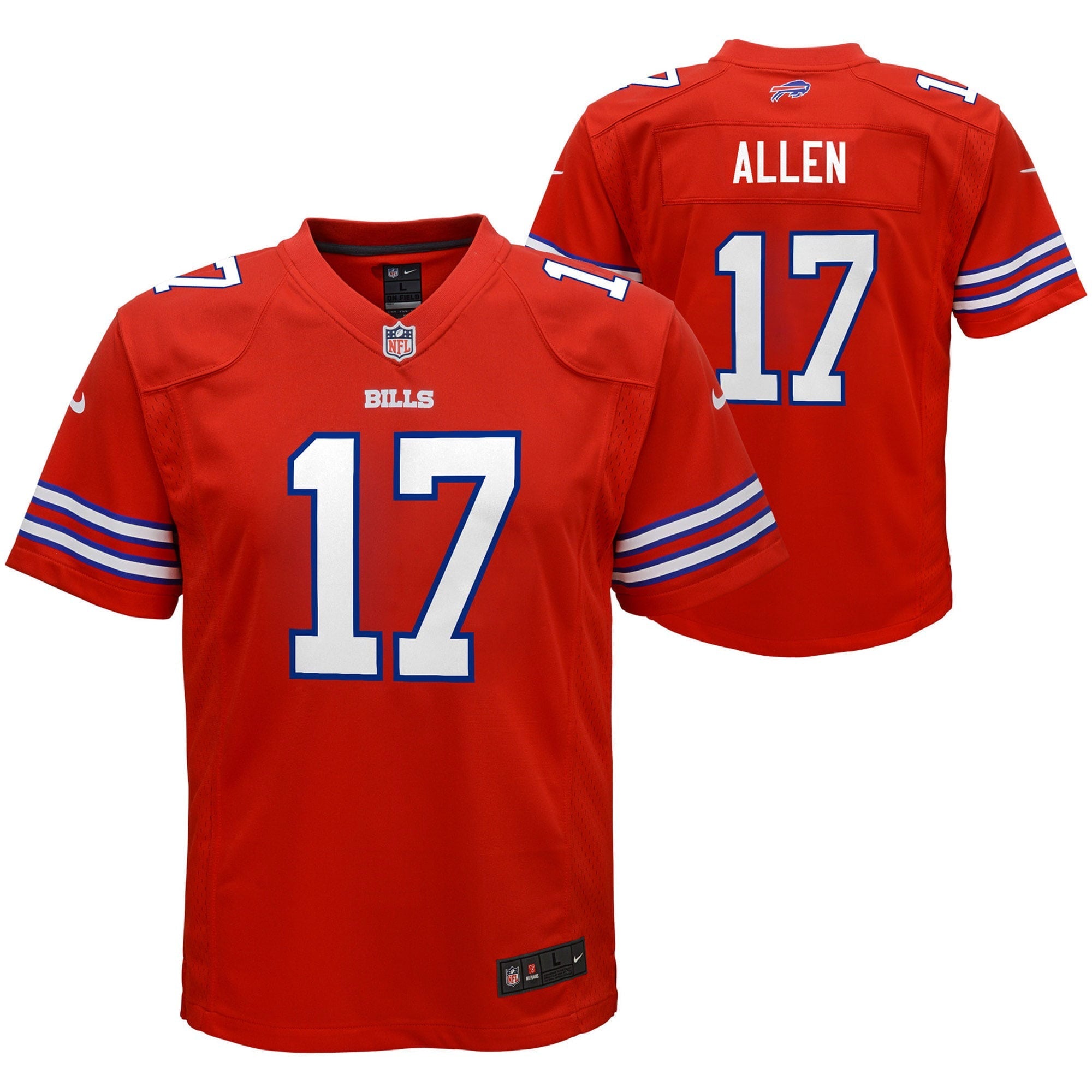 Youth Nike Josh Allen Red Buffalo Bills Game Jersey - vstockx