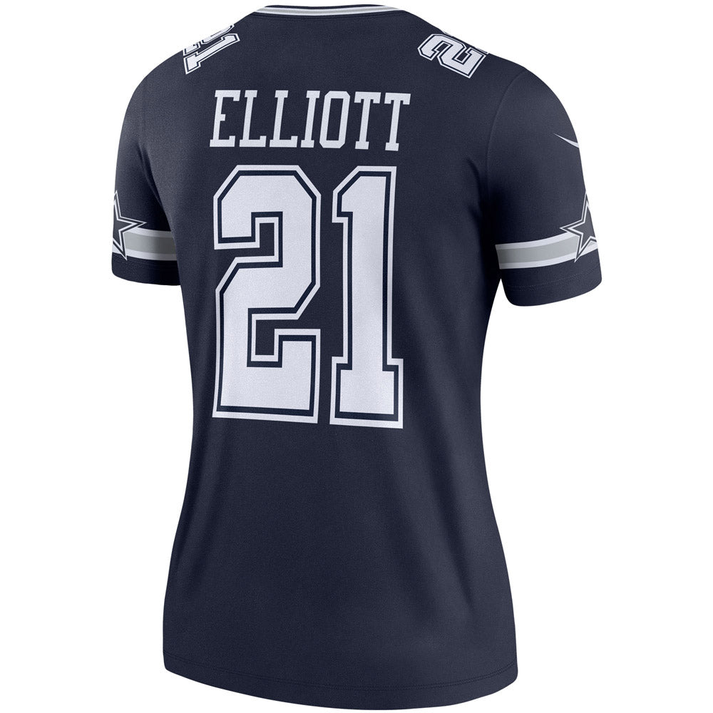 Women's Dallas Cowboys Ezekiel Elliott Legend Player Jersey Navy - vstockx