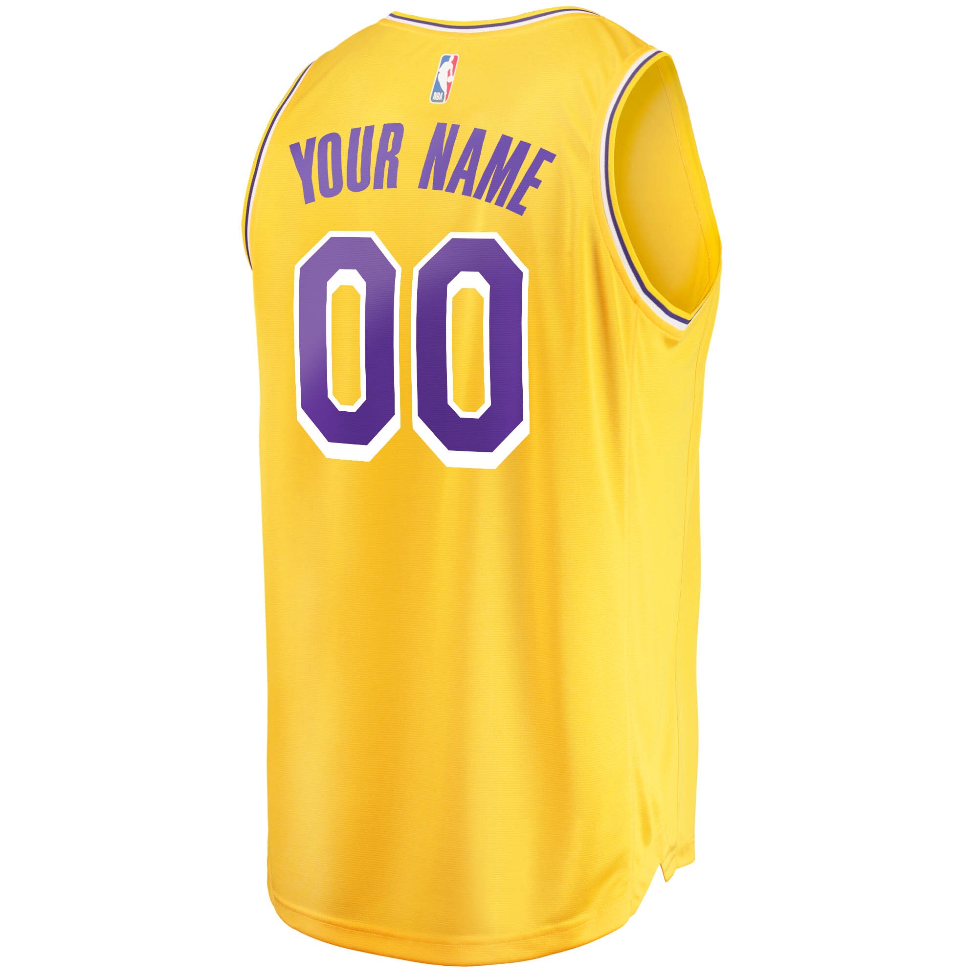 Los Angeles Lakers Fanatics Branded 2018/19 Fast Break Custom Replica Jersey Gold - Icon Edition - vstockx