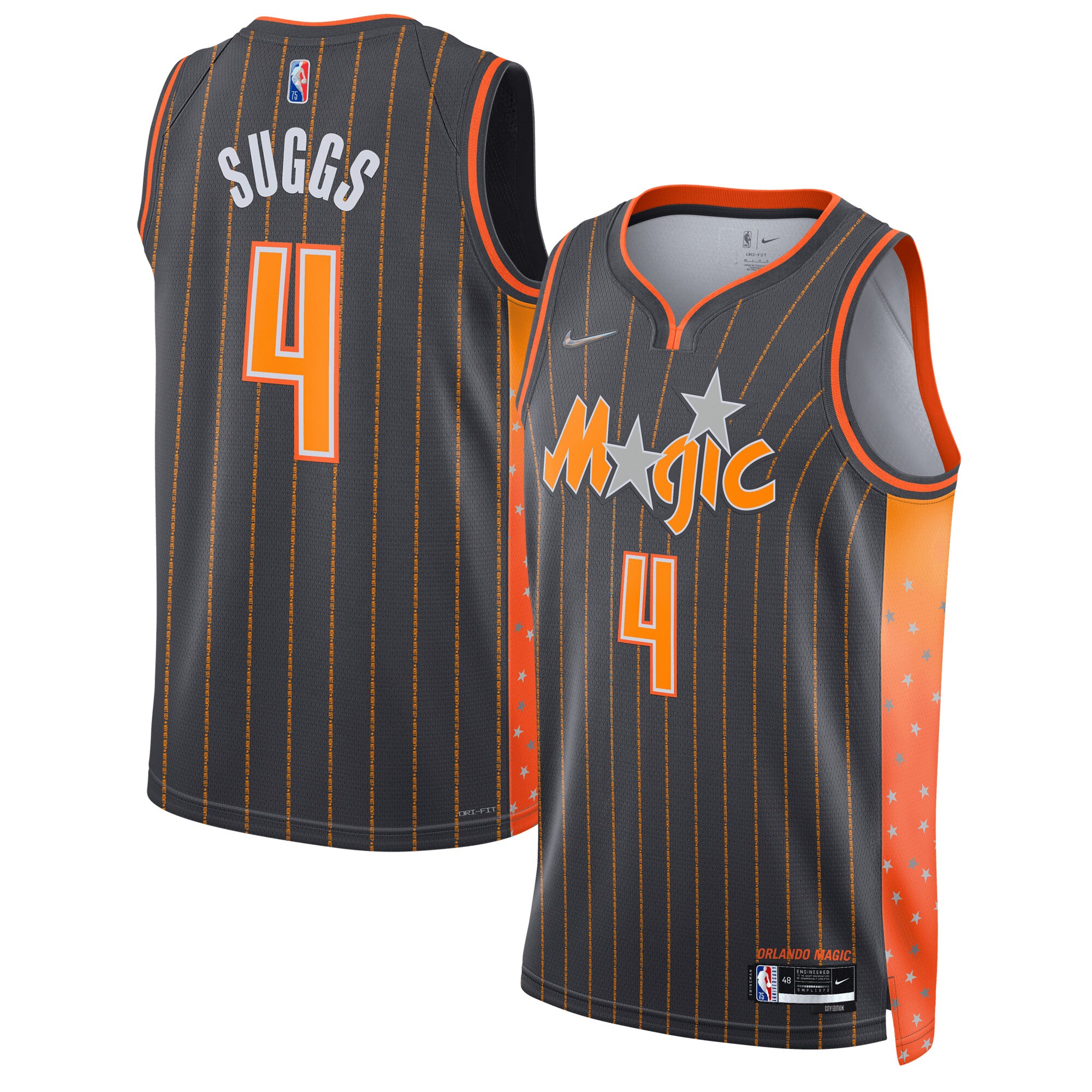 Jalen Suggs Orlando Magic Nike 2021/22 Swingman Jersey - City Edition - Anthracite - vstockx