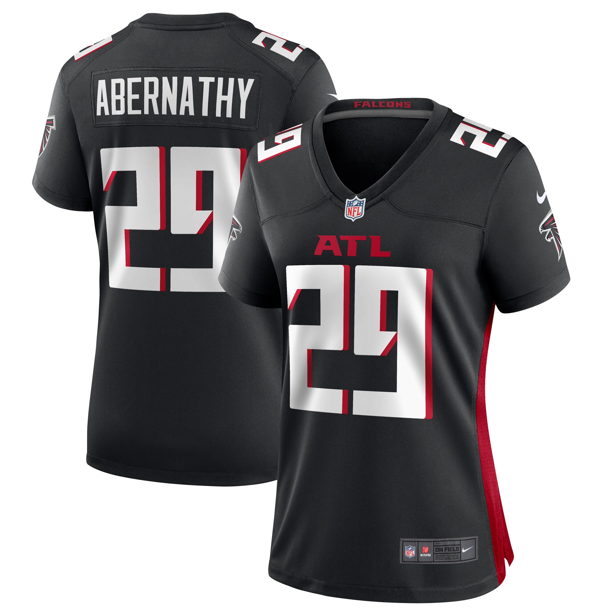Micah Abernathy Atlanta Falcons Nike Women's Team Game Jersey - Black - vstockx