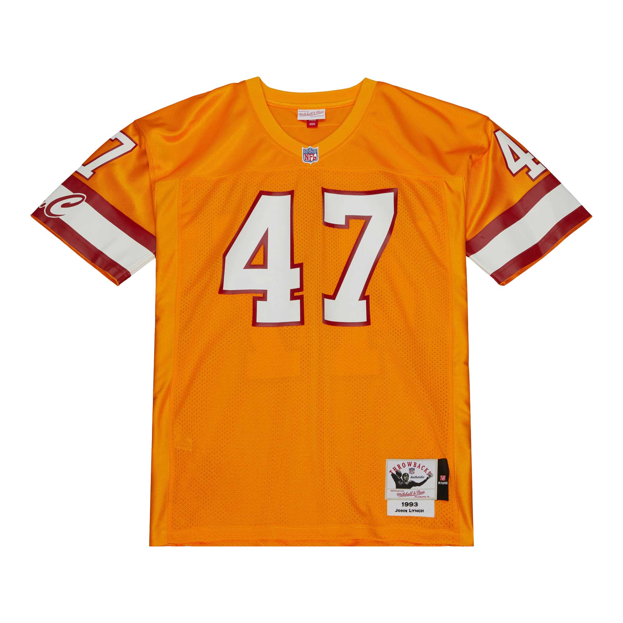 John Lynch Tampa Bay Buccaneers Mitchell & Ness 1993 Authentic Jersey - Orange - vstockx