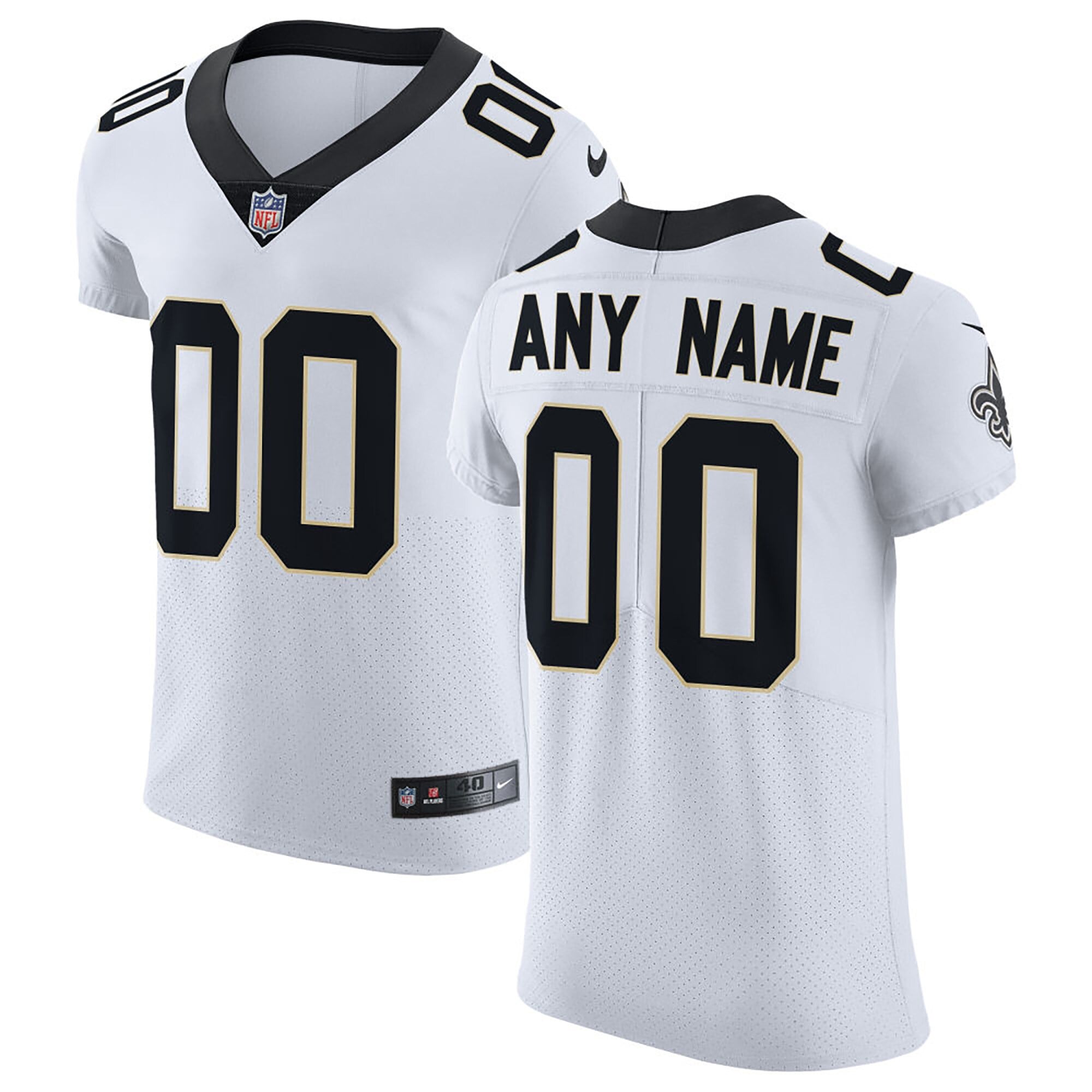 New Orleans Saints Nike Vapor Untouchable Elite Custom Jersey - White - vstockx