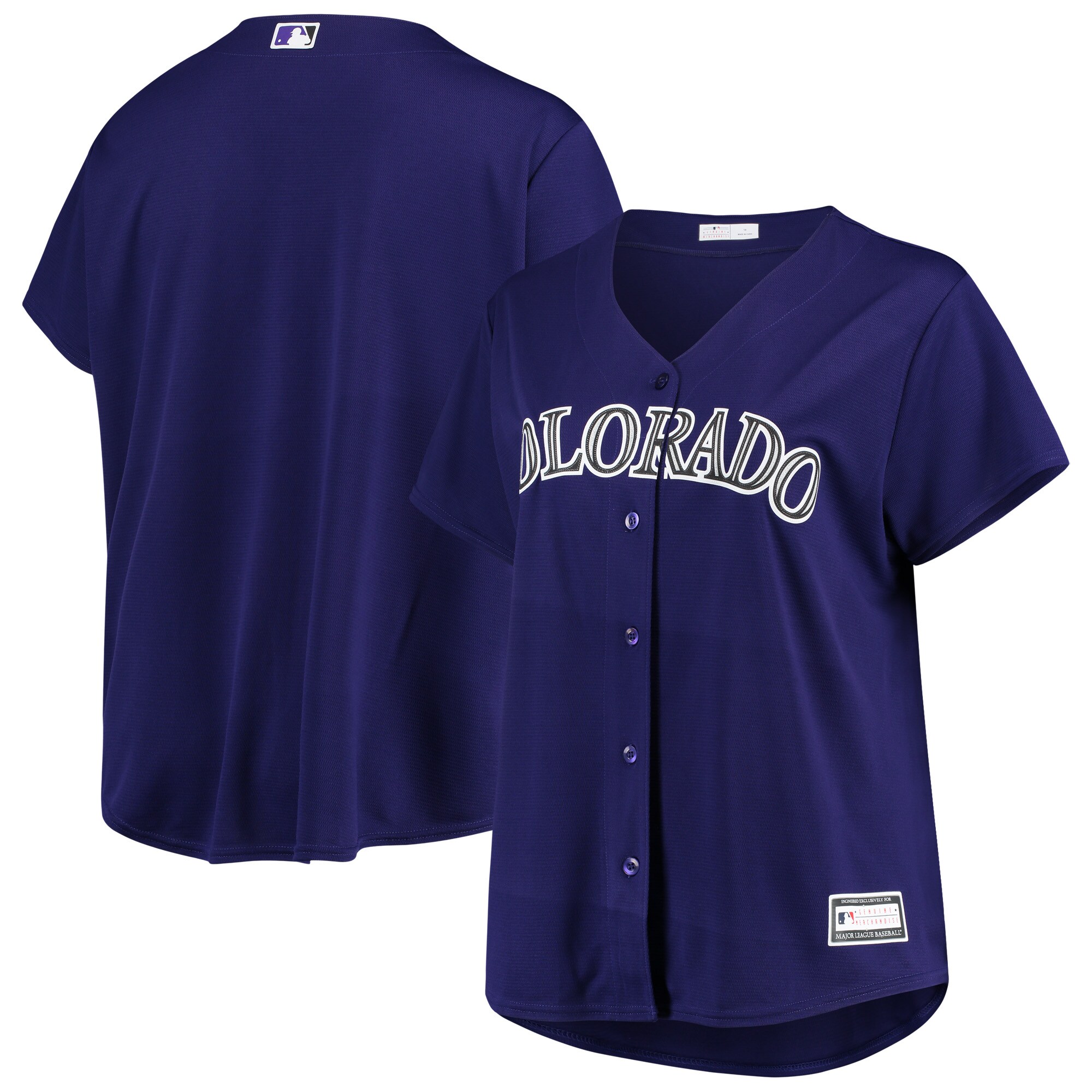 Colorado Rockies Women's Plus Size Alternate Replica Team Jersey - Purple - vstockx
