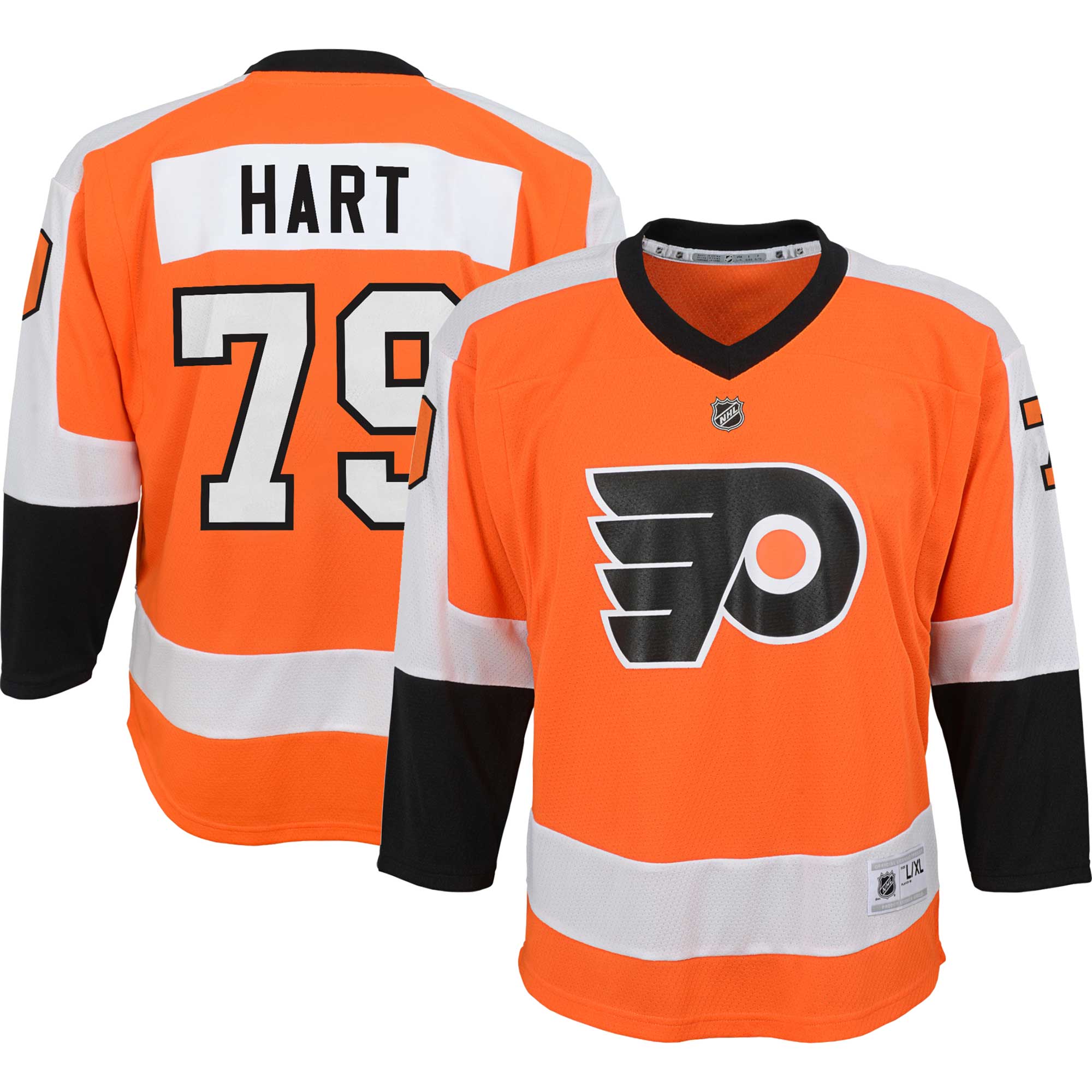 Carter Hart Philadelphia Flyers Youth Home Replica Player Jersey - Orange - vstockx