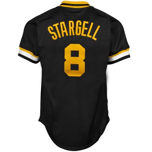 Willie Stargell Pittsburgh Pirates Mitchell & Ness 1982 Authentic Cooperstown Collection Mesh Batting Practice Jersey - Black - vstockx