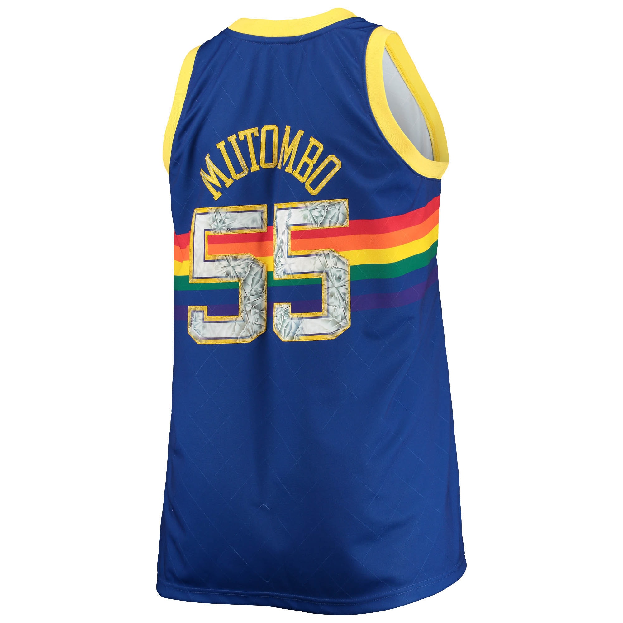 Dikembe Mutombo Denver Nuggets Mitchell & Ness Big & Tall 1991-92 NBA 75th Anniversary Diamond Swingman Jersey - Blue - vstockx
