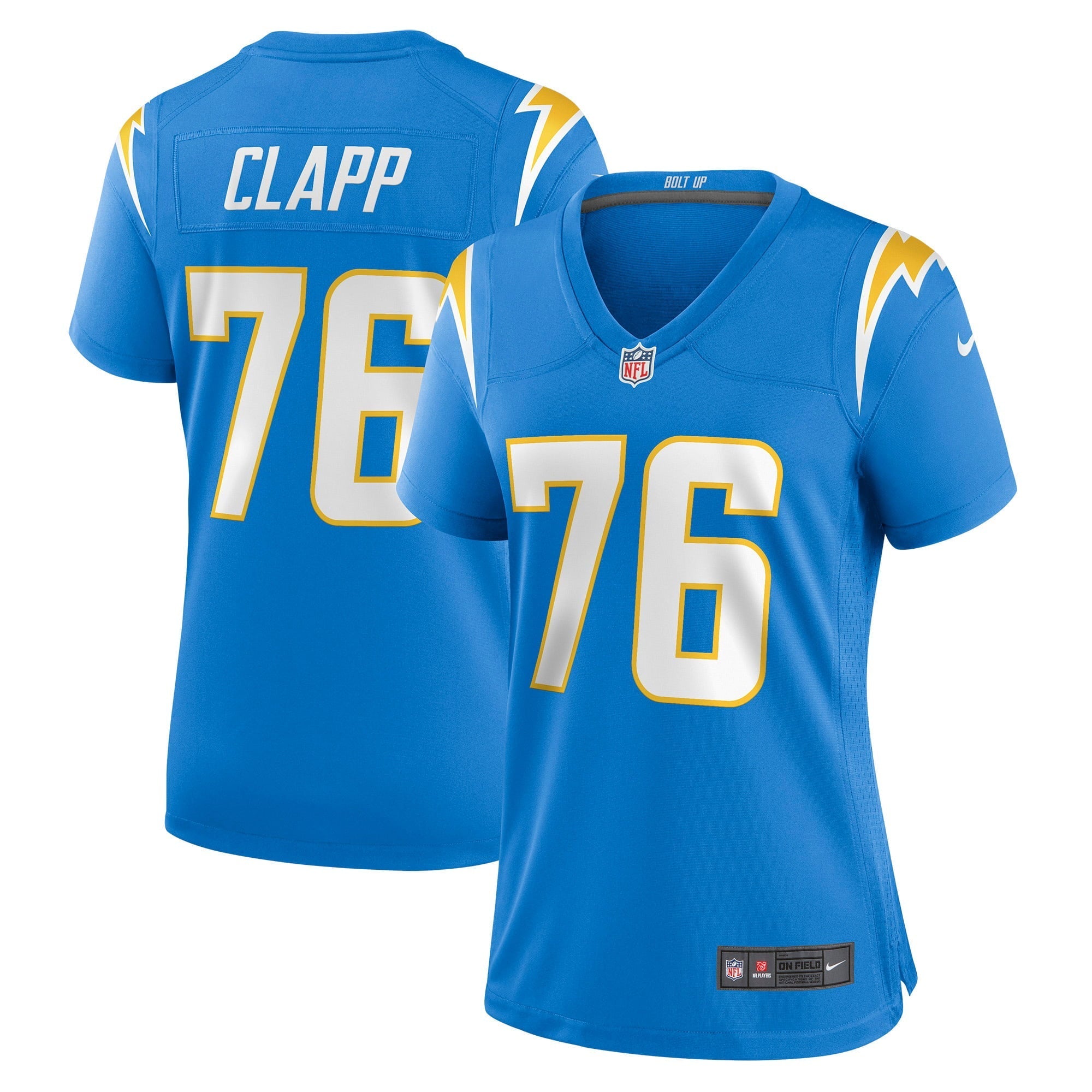 Women's Nike Will Clapp Powder Blue Los Angeles Chargers Game Jersey - vstockx