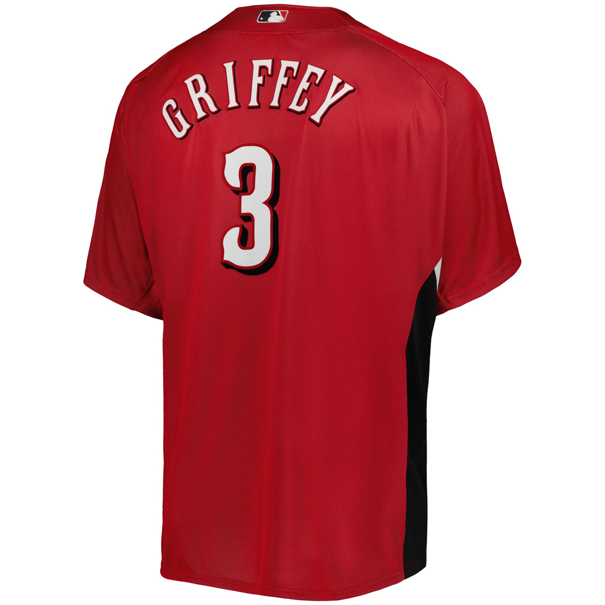 Ken Griffey Jr. Cincinnati Reds Mitchell & Ness Cooperstown Collection Mesh Batting Practice Button-Up Jersey - Red - vstockx