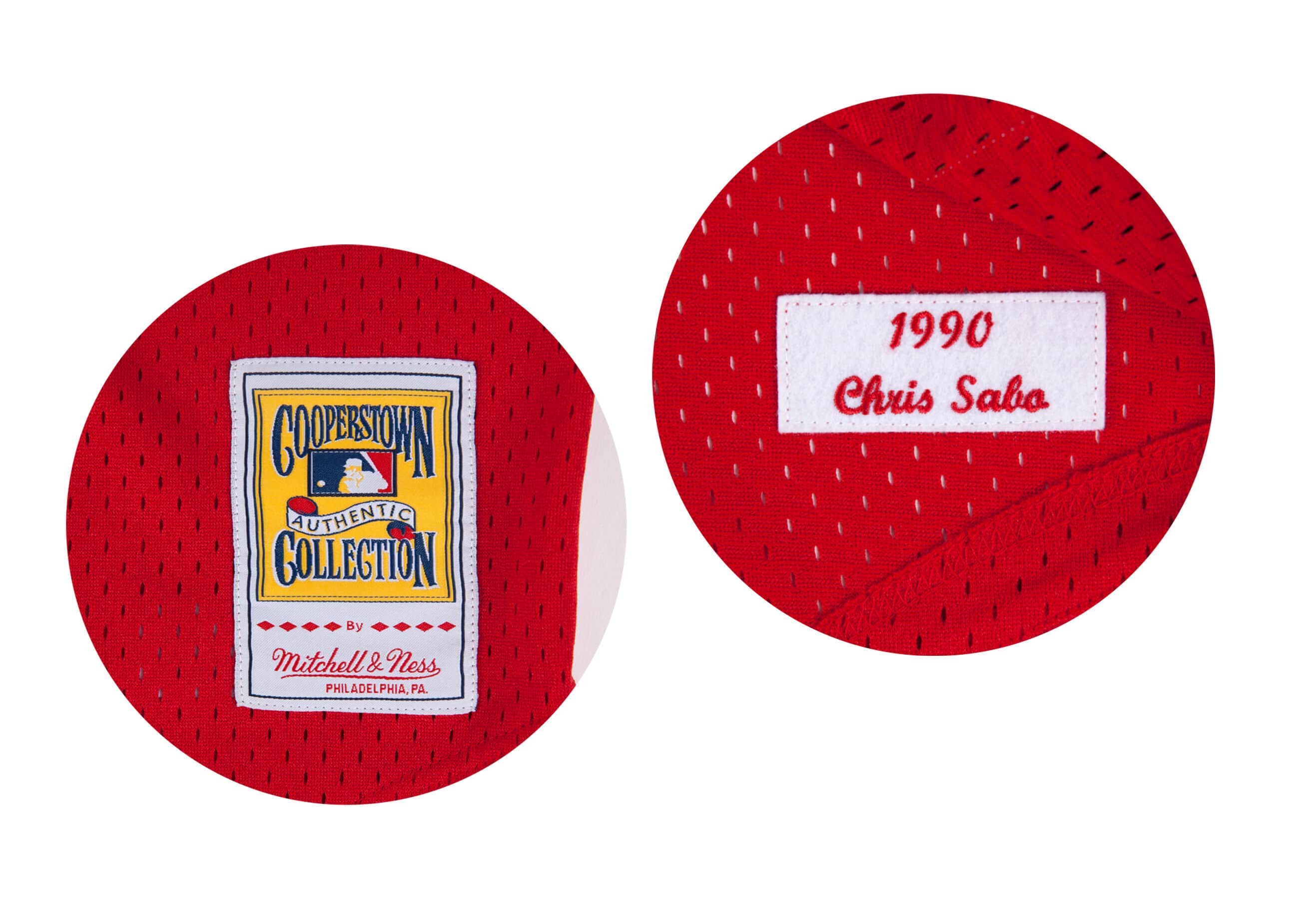 Chris Sabo 1990 Authentic Mesh BP Jersey Cincinnati Reds - vstockx