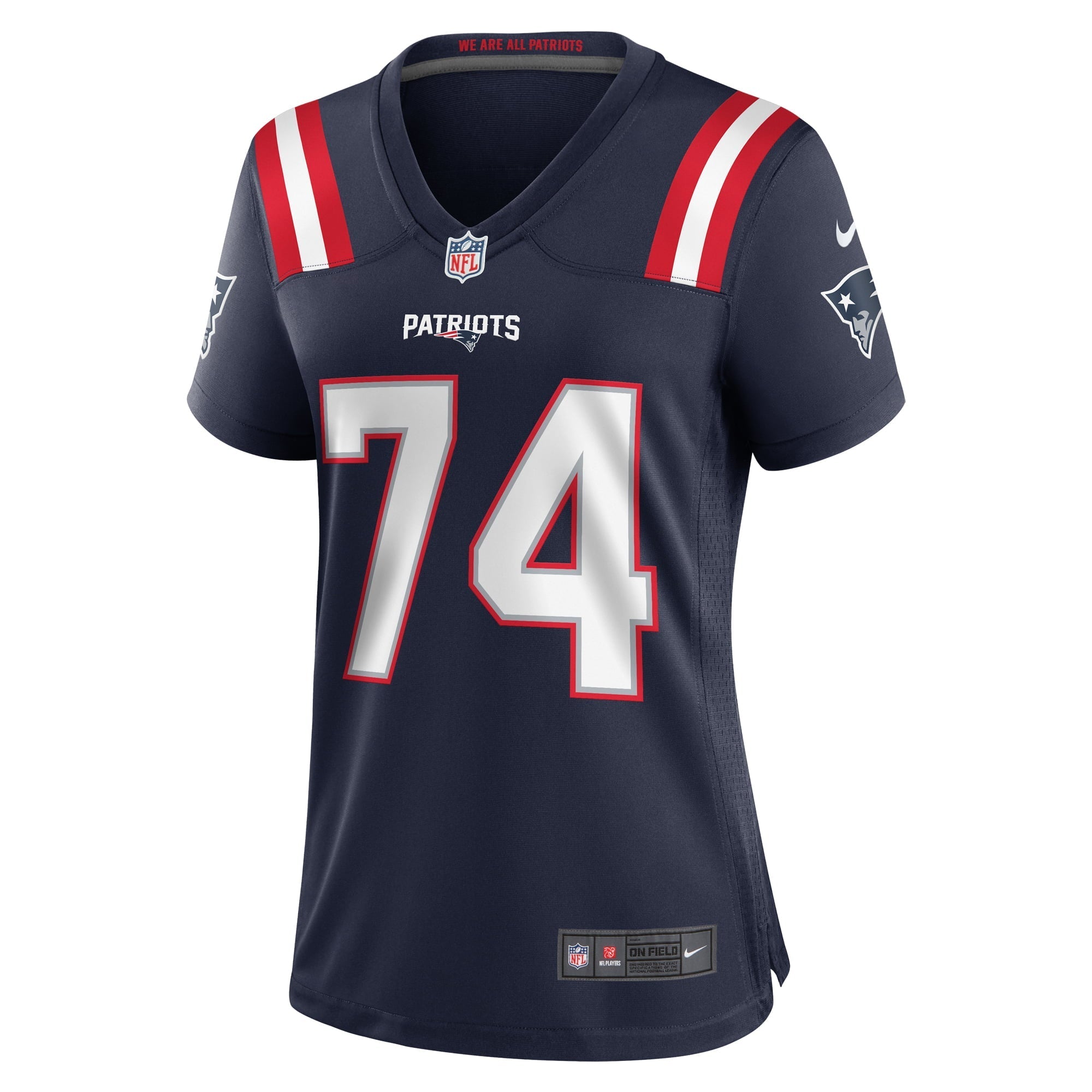 Women's Nike Riley Reiff Navy New England Patriots Game Jersey - vstockx