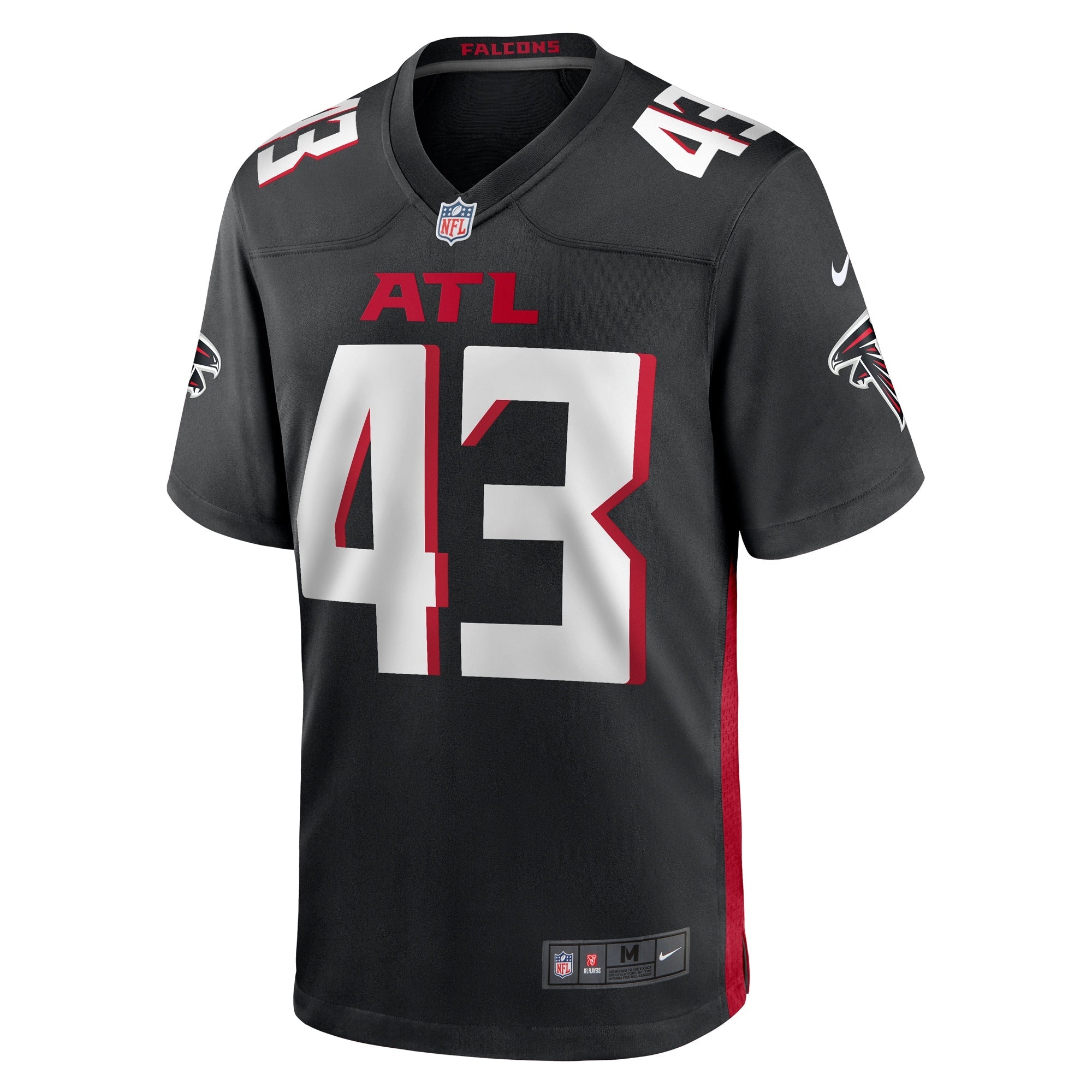 Men's Nike Tucker Fisk Black Atlanta Falcons Player Game Jersey - vstockx