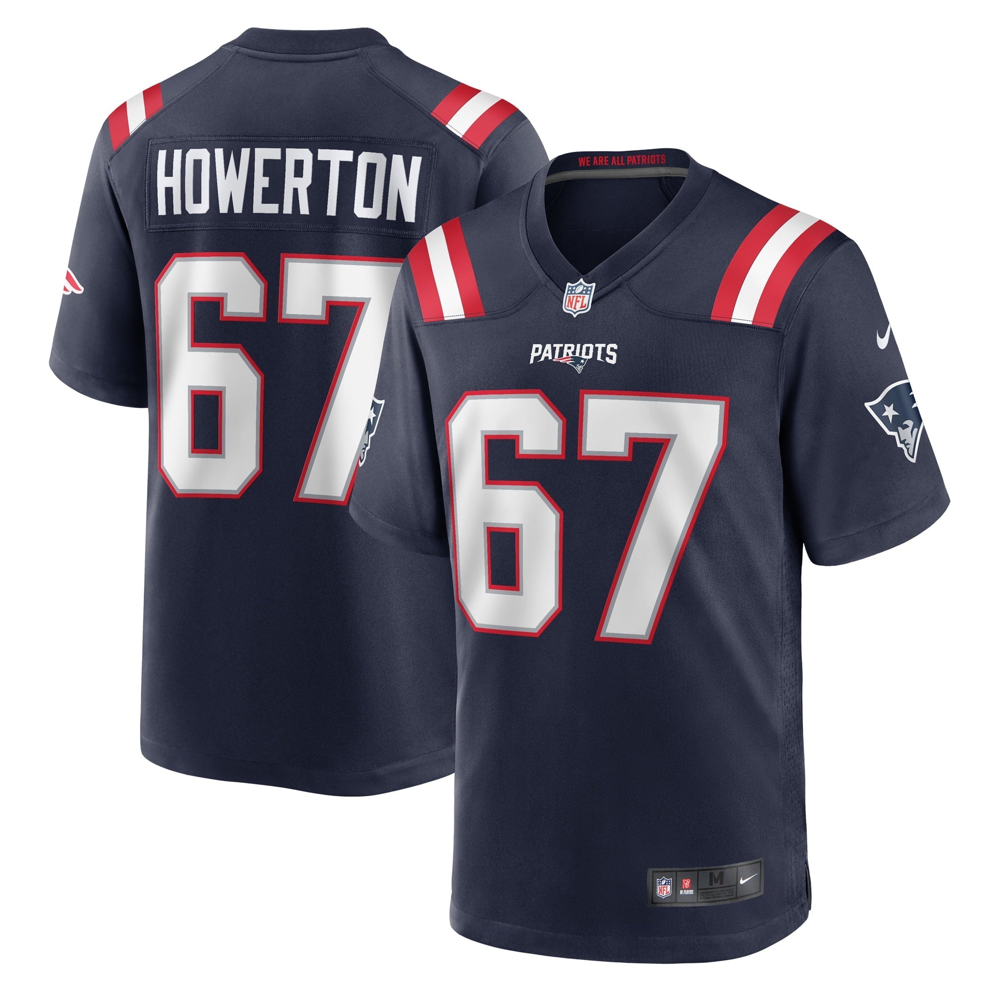 Men's Nike Hayden Howerton Navy New England Patriots Home Game Player Jersey - vstockx