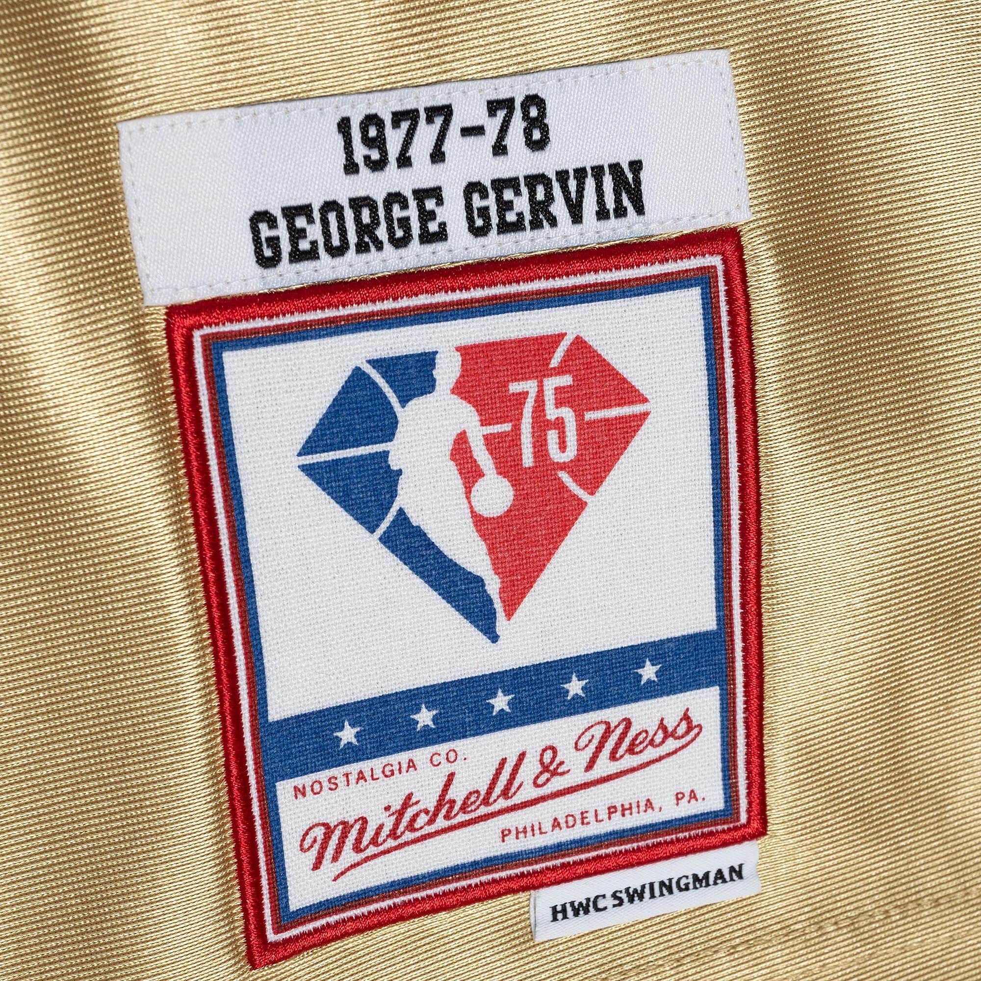 75th Anniversary Gold Swingman George Gervin San Antonio Spurs 1977-78 Jersey - vstockx