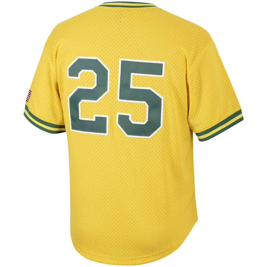 Mitchell & Ness Oakland Athletics Mark McGwire 1990 Cooperstown Collection Authentic Practice Jersey - Yellow - vstockx