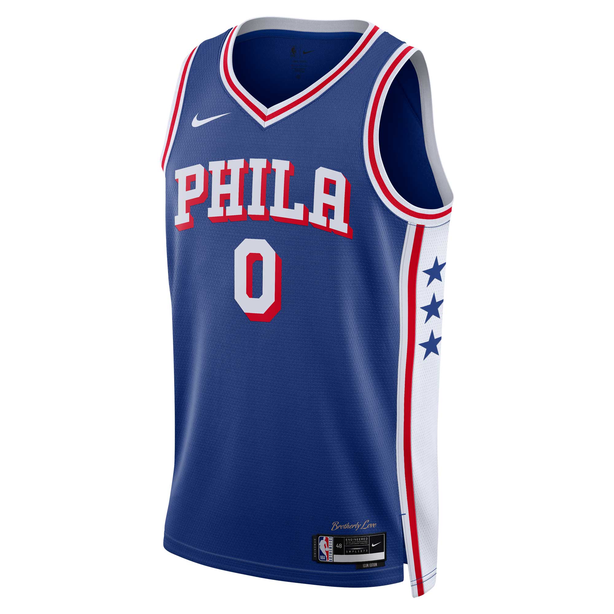 Tyrese Maxey Philadelphia 76ers Nike Unisex Swingman Jersey - Association Edition - Royal - vstockx
