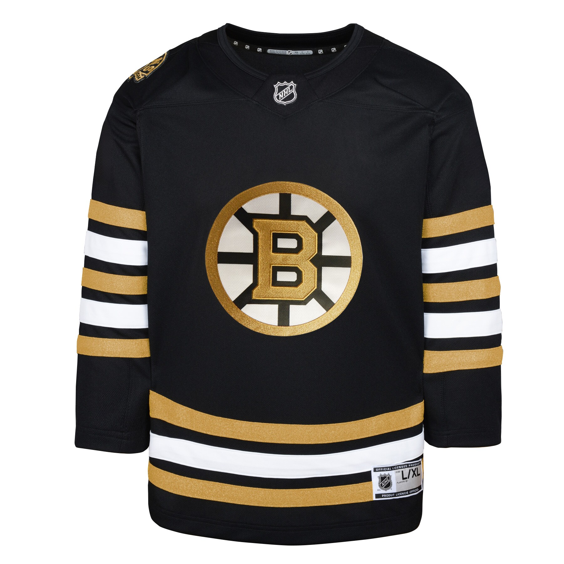 Boston Bruins Youth 100th Anniversary Premier Jersey - Black - vstockx