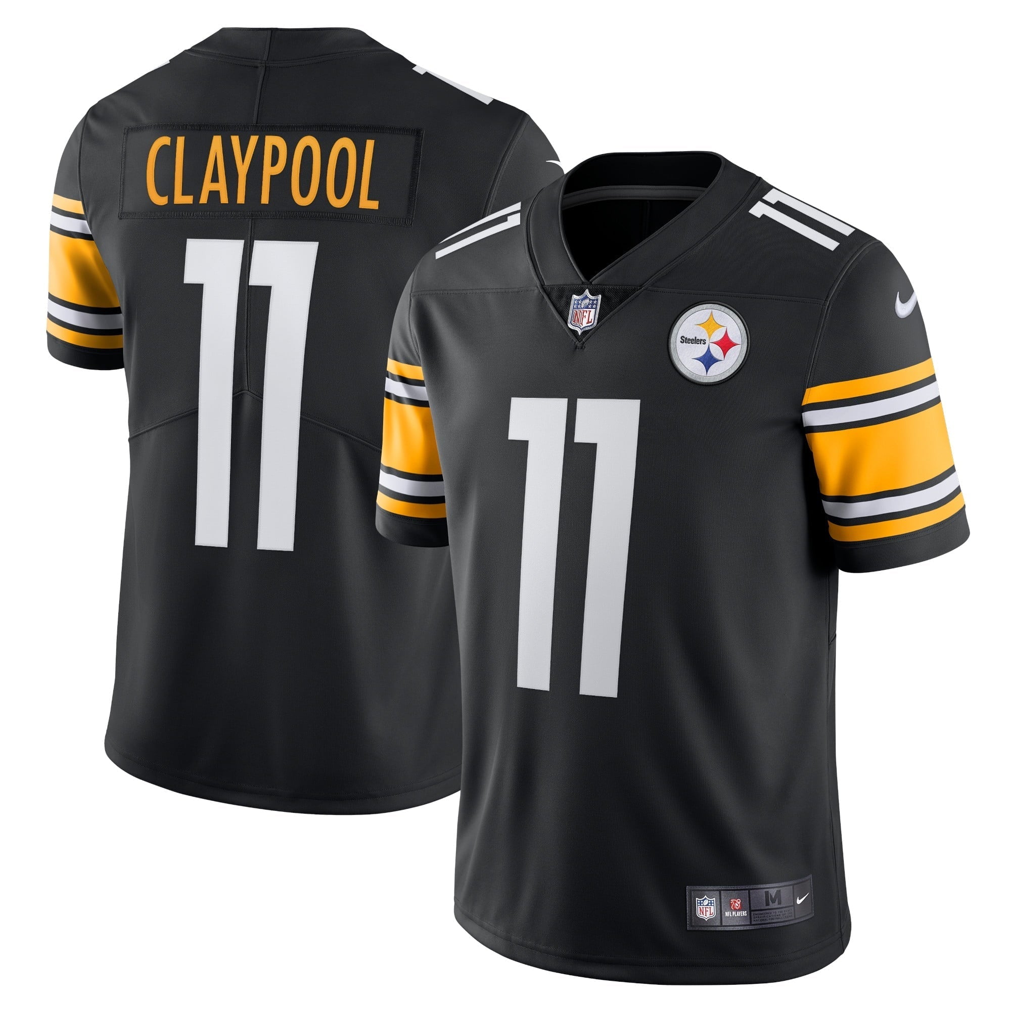 Men's Nike Chase Claypool Black Pittsburgh Steelers Vapor Limited Player Jersey - vstockx