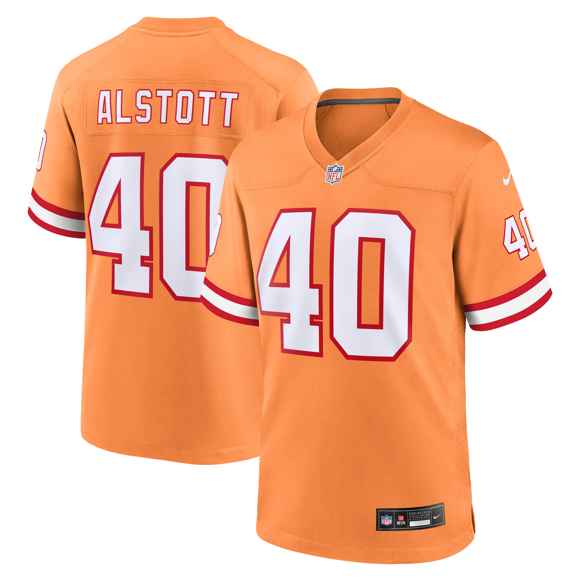 Mike Alstott Tampa Bay Buccaneers Nike Throwback Game Jersey - Orange - vstockx