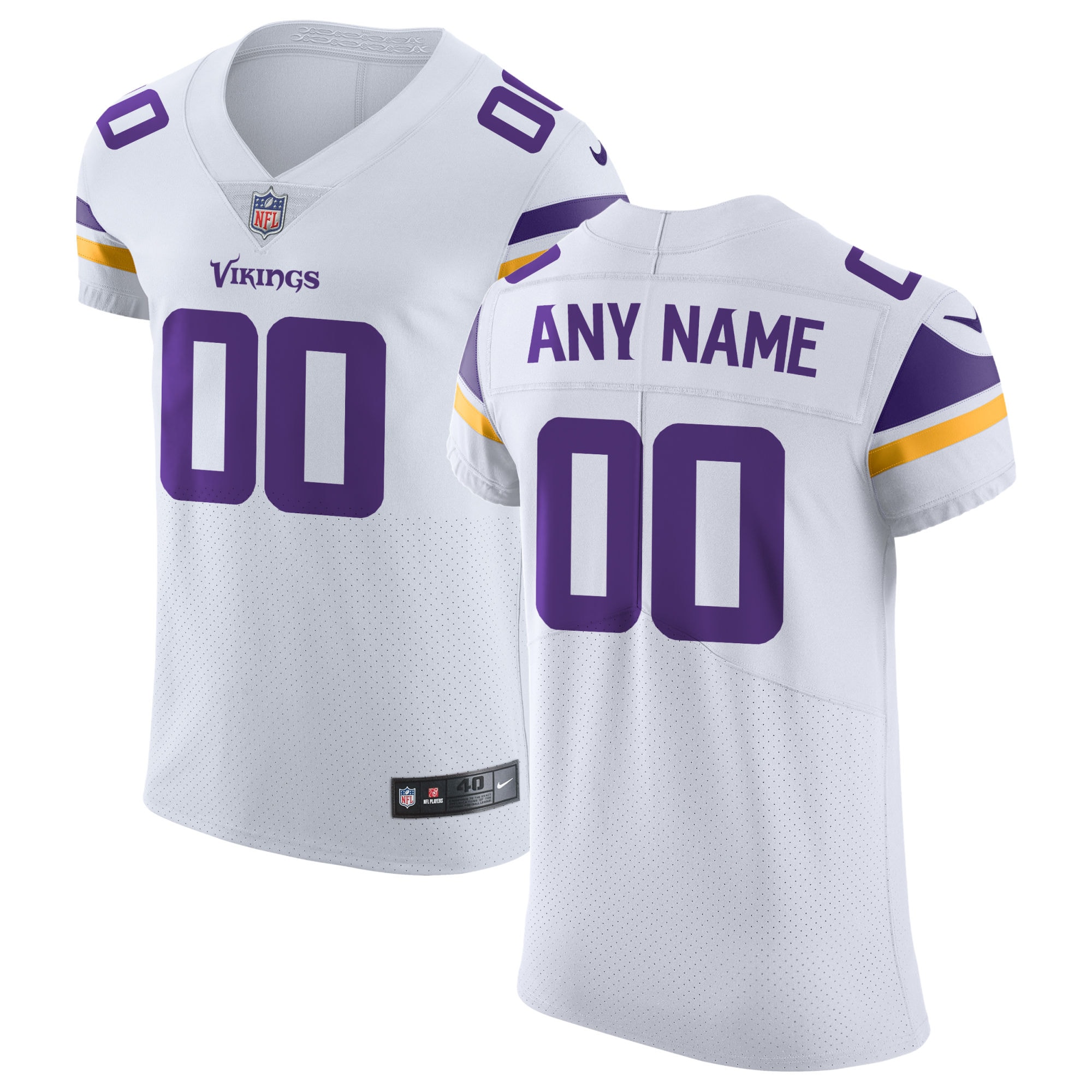 Minnesota Vikings Nike Vapor Untouchable Elite Custom Jersey - White - vstockx
