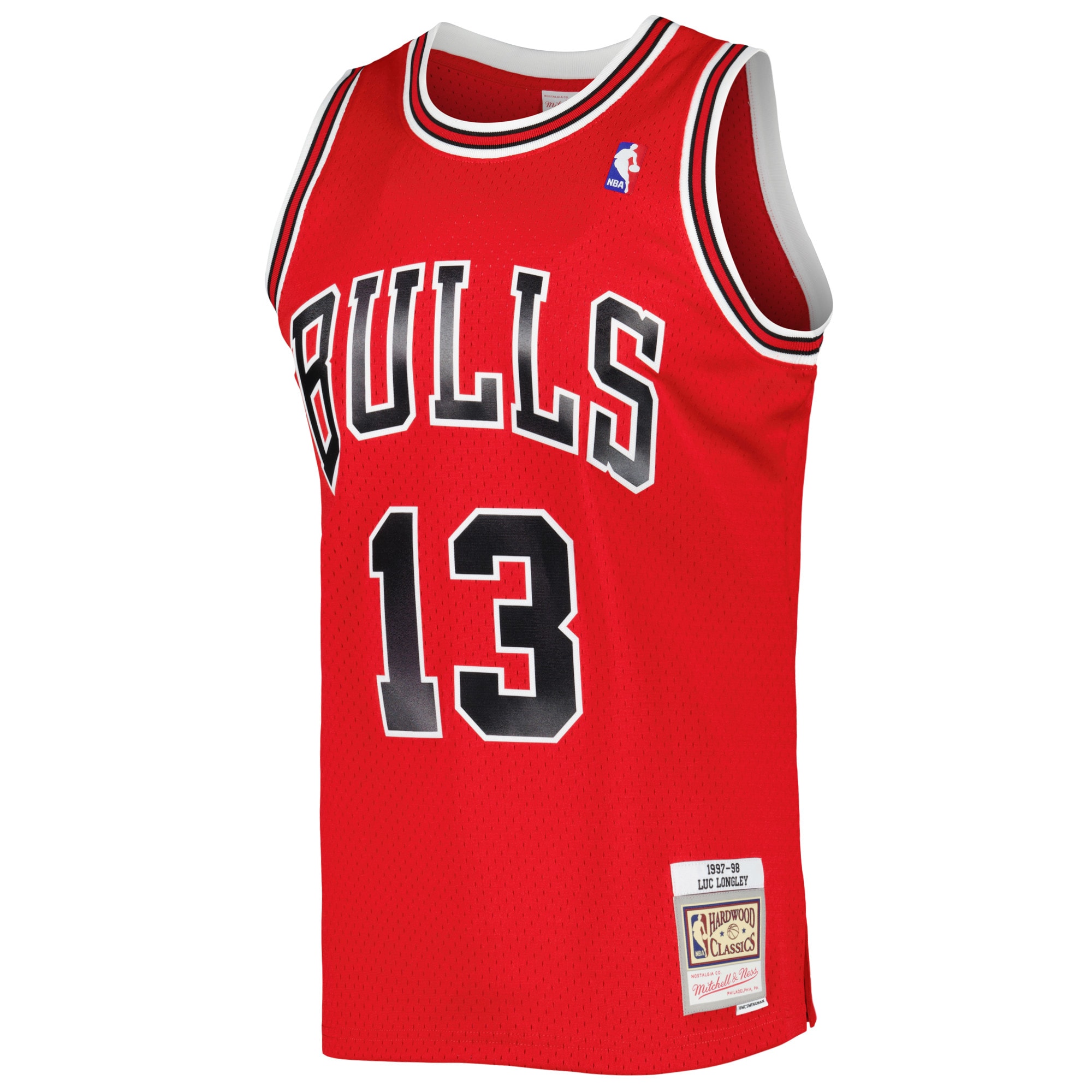 Luc Longley Chicago Bulls Mitchell & Ness 2001/02 Hardwood Classics Swingman Jersey - Red - vstockx