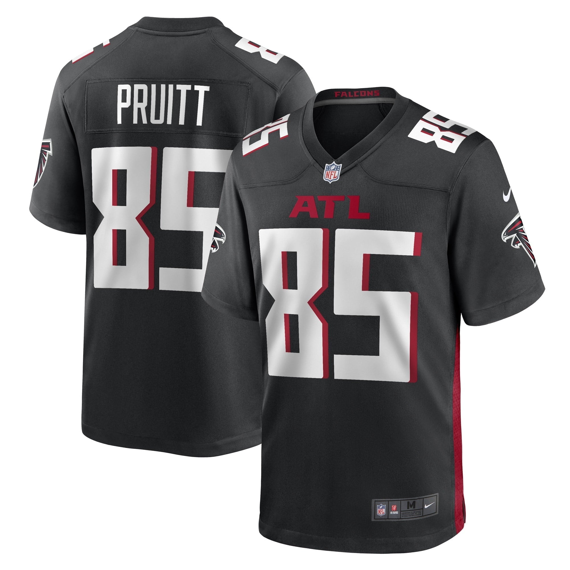 Men's Nike MyCole Pruitt Black Atlanta Falcons Game Player Jersey - vstockx