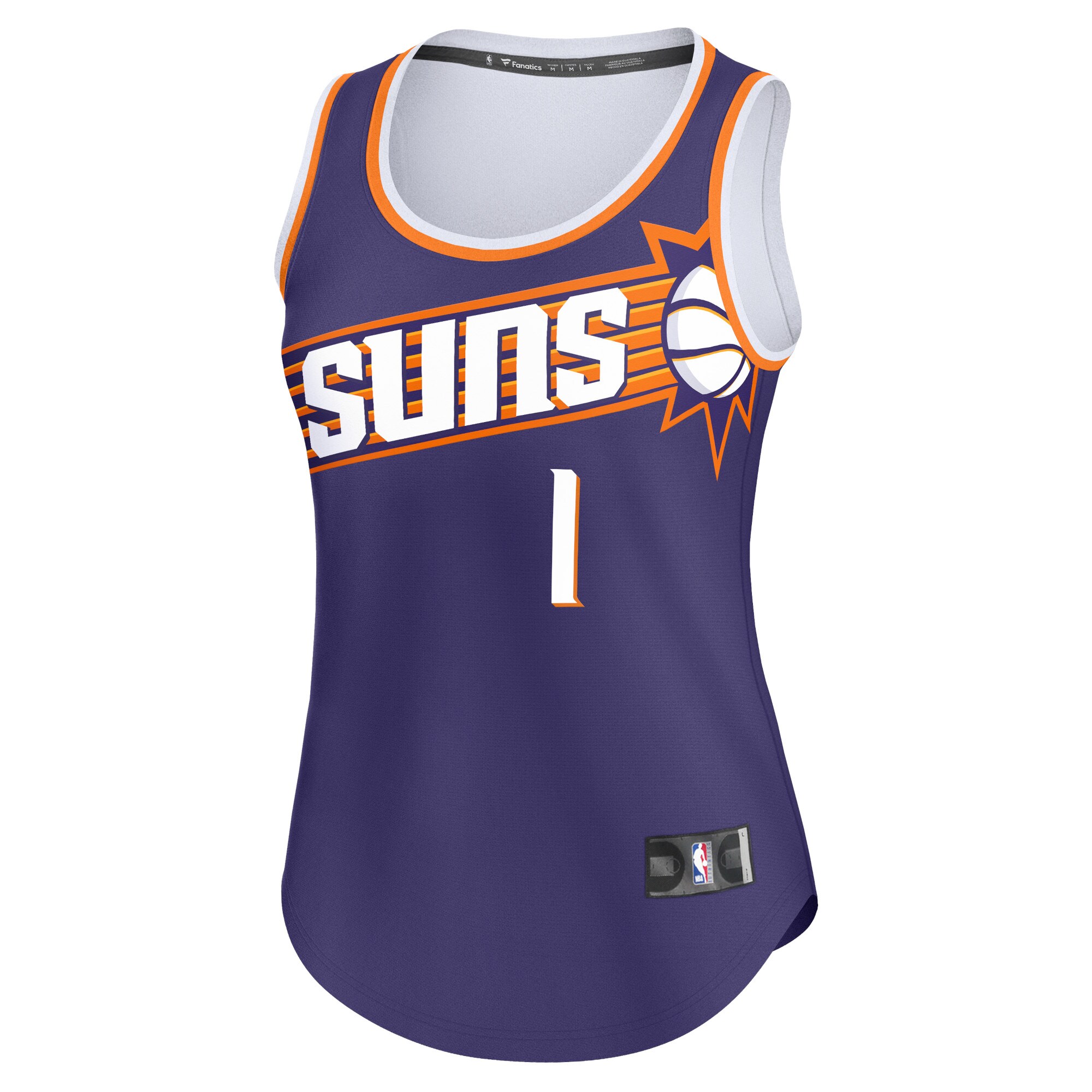Devin Booker Phoenix Suns Fanatics Branded Women's Fast Break Player Jersey - Icon Edition - Purple - vstockx