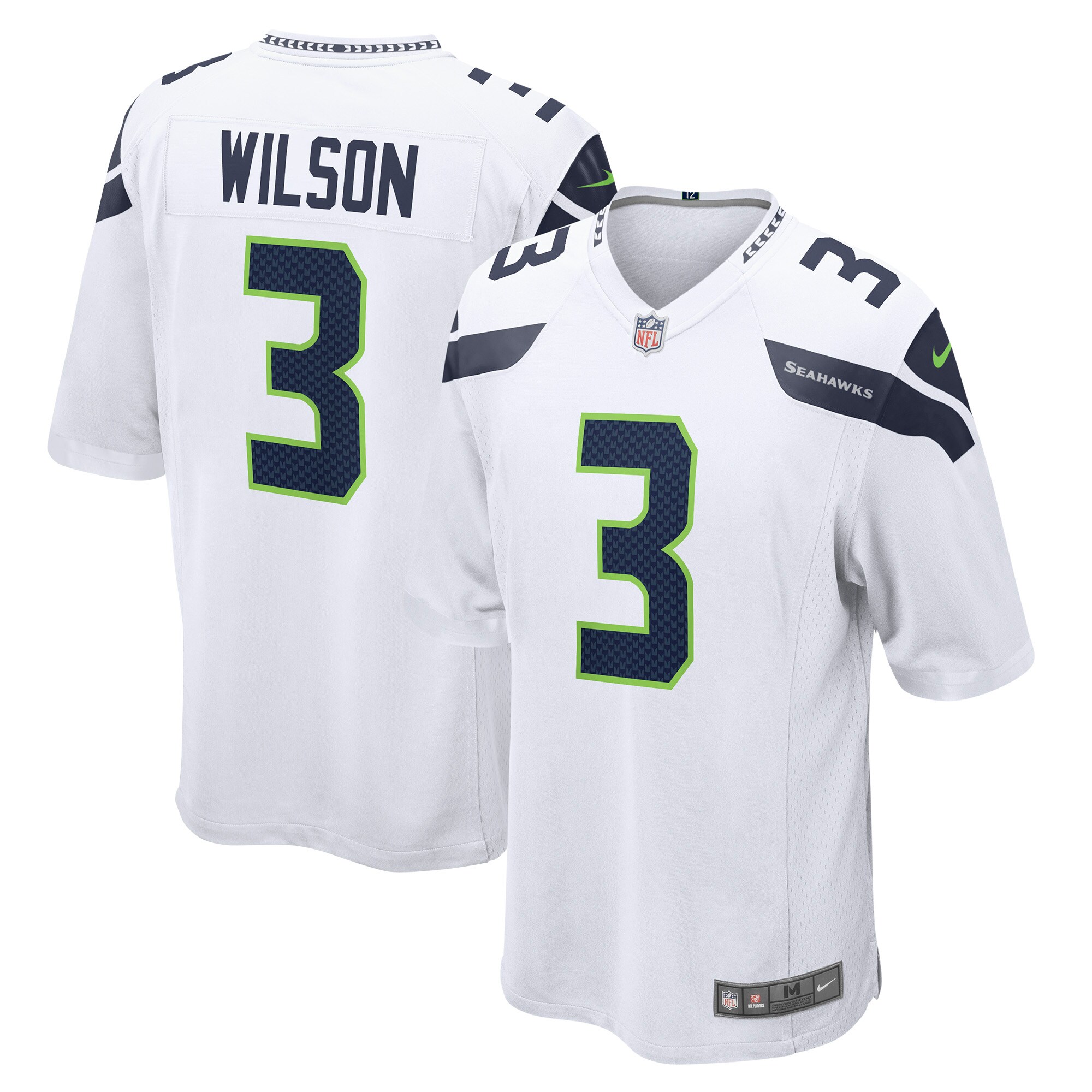 Russell Wilson Seattle Seahawks Nike Away Game Jersey - White - vstockx