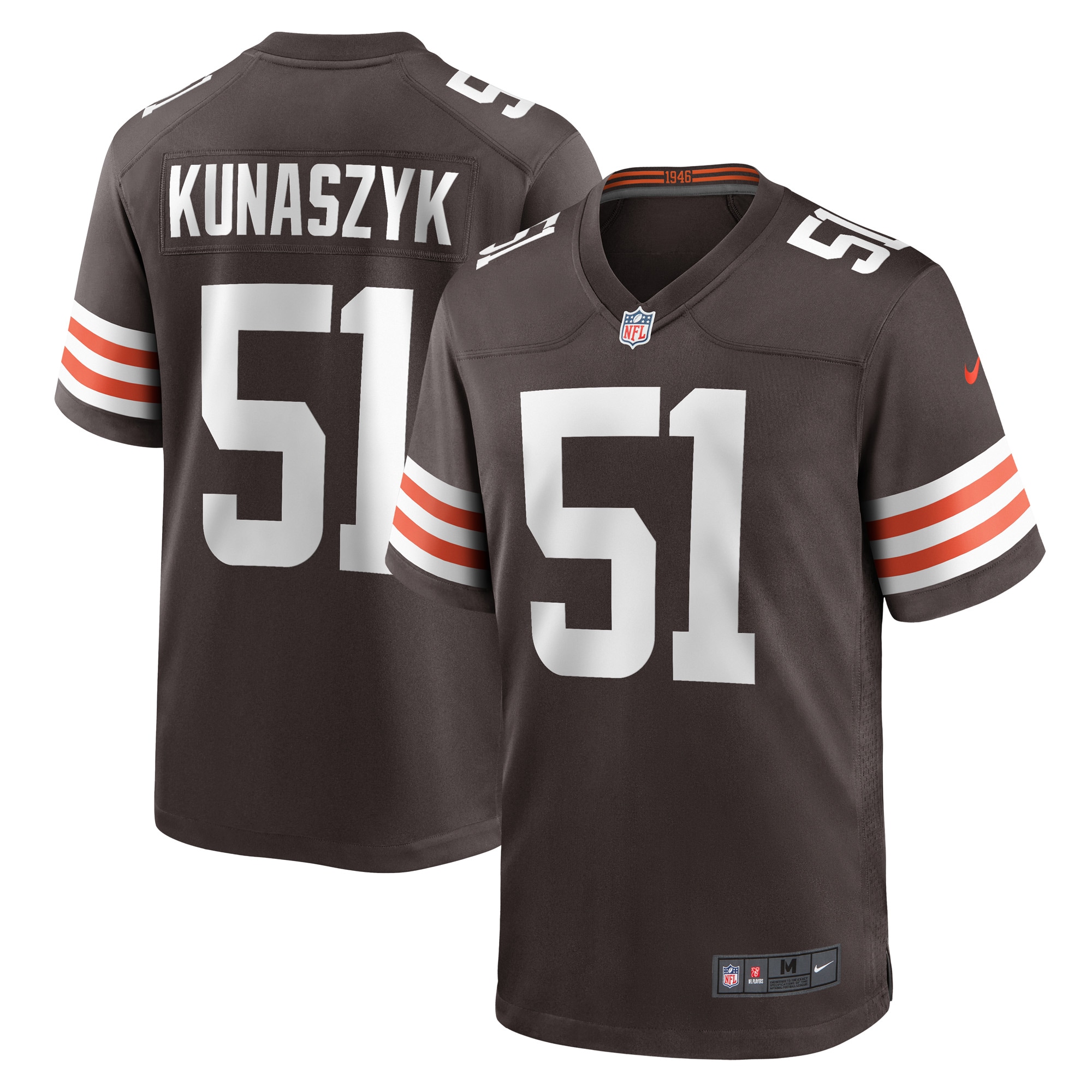 Jordans Kunaszyk Cleveland Browns Nike Game Player Jersey - Brown - vstockx