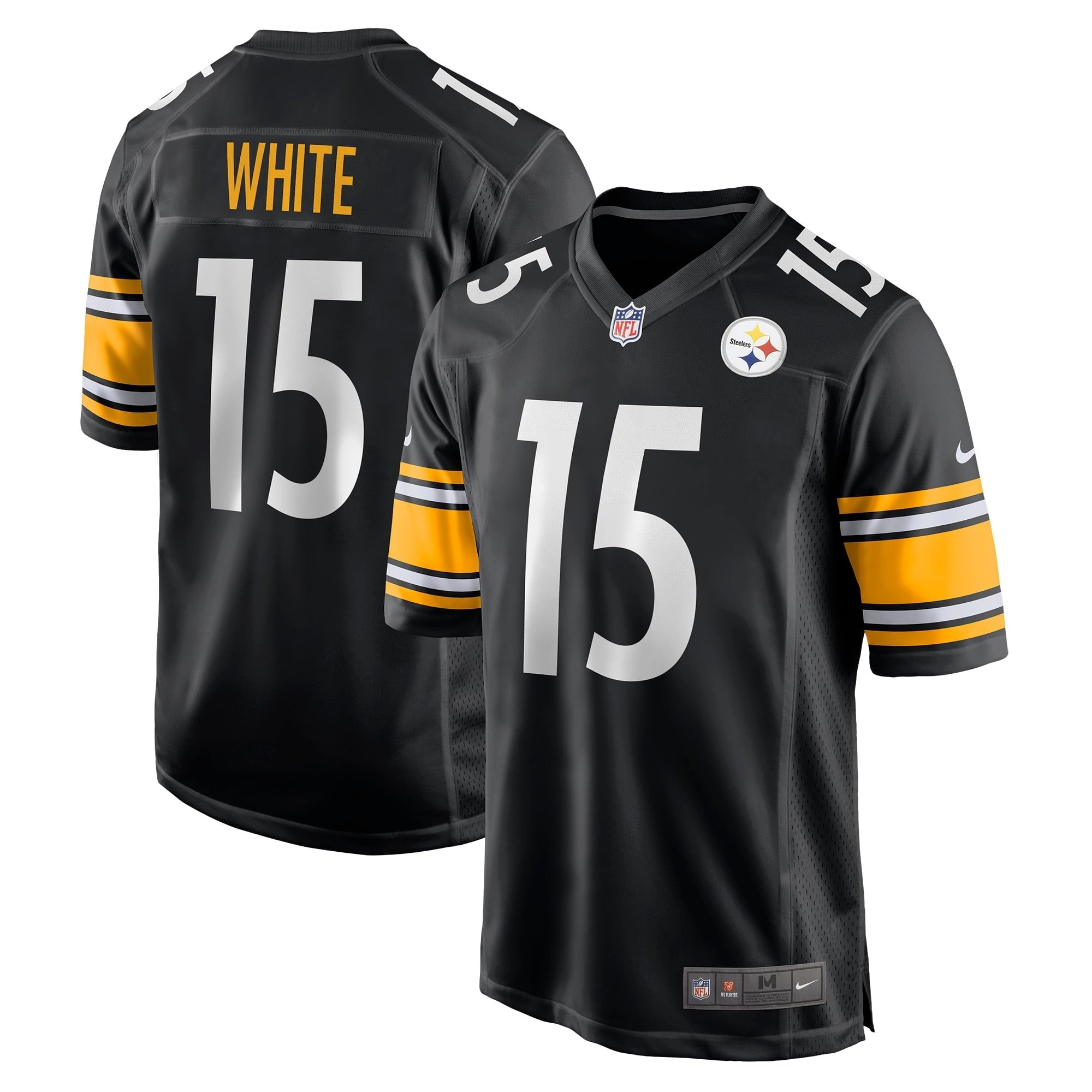 Men's Nike Cody White Black Pittsburgh Steelers Game Jersey - vstockx