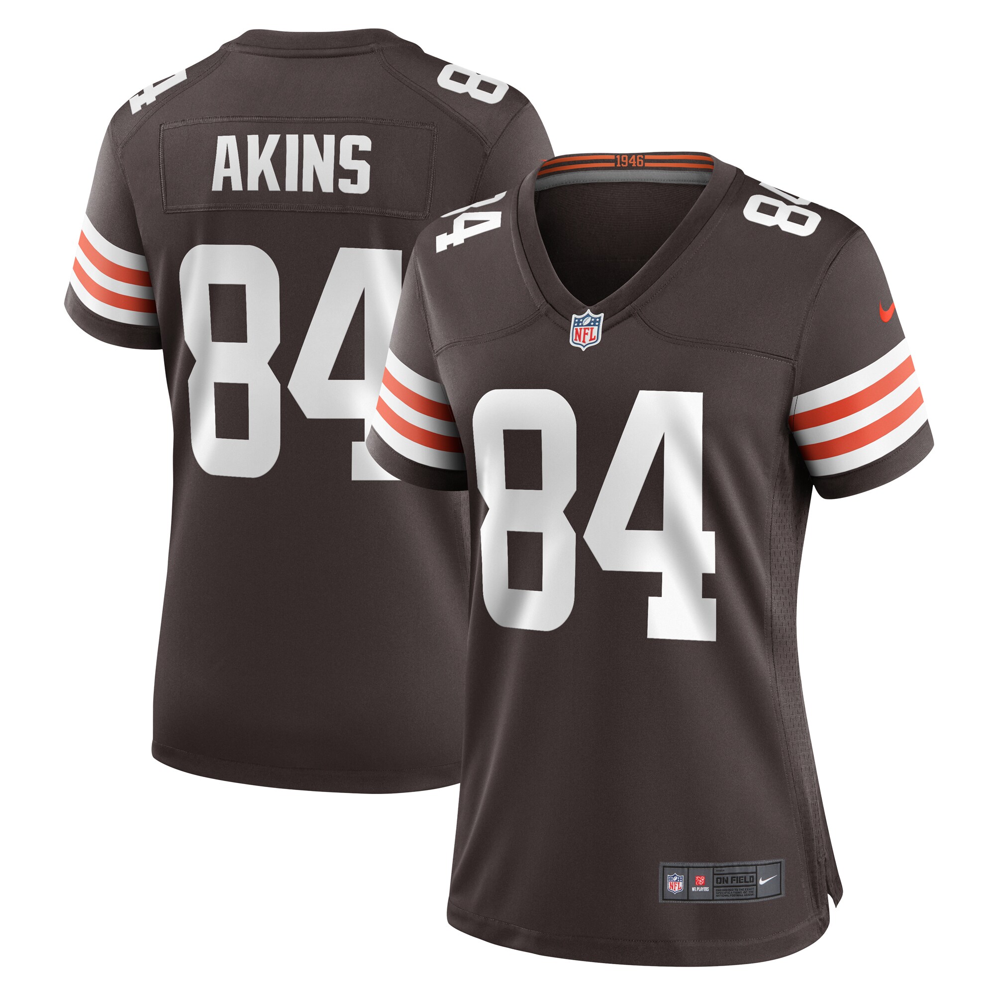 Jordans Akins Cleveland Browns Nike Women's Team Game Jersey - Brown - vstockx