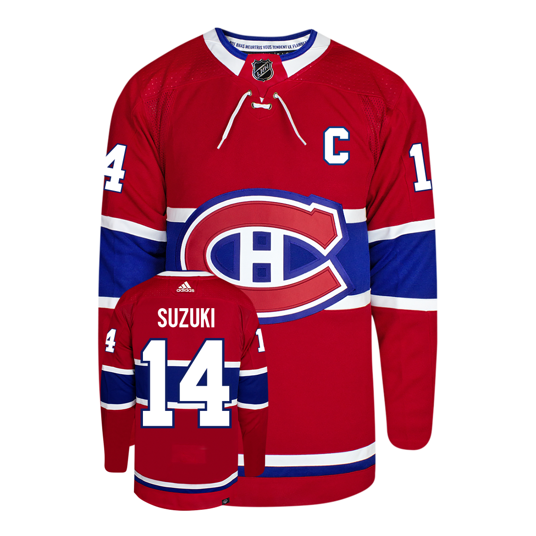 Nick Suzuki Montreal Canadiens Adidas Primegreen Authentic NHL Hockey Jersey - vstockx
