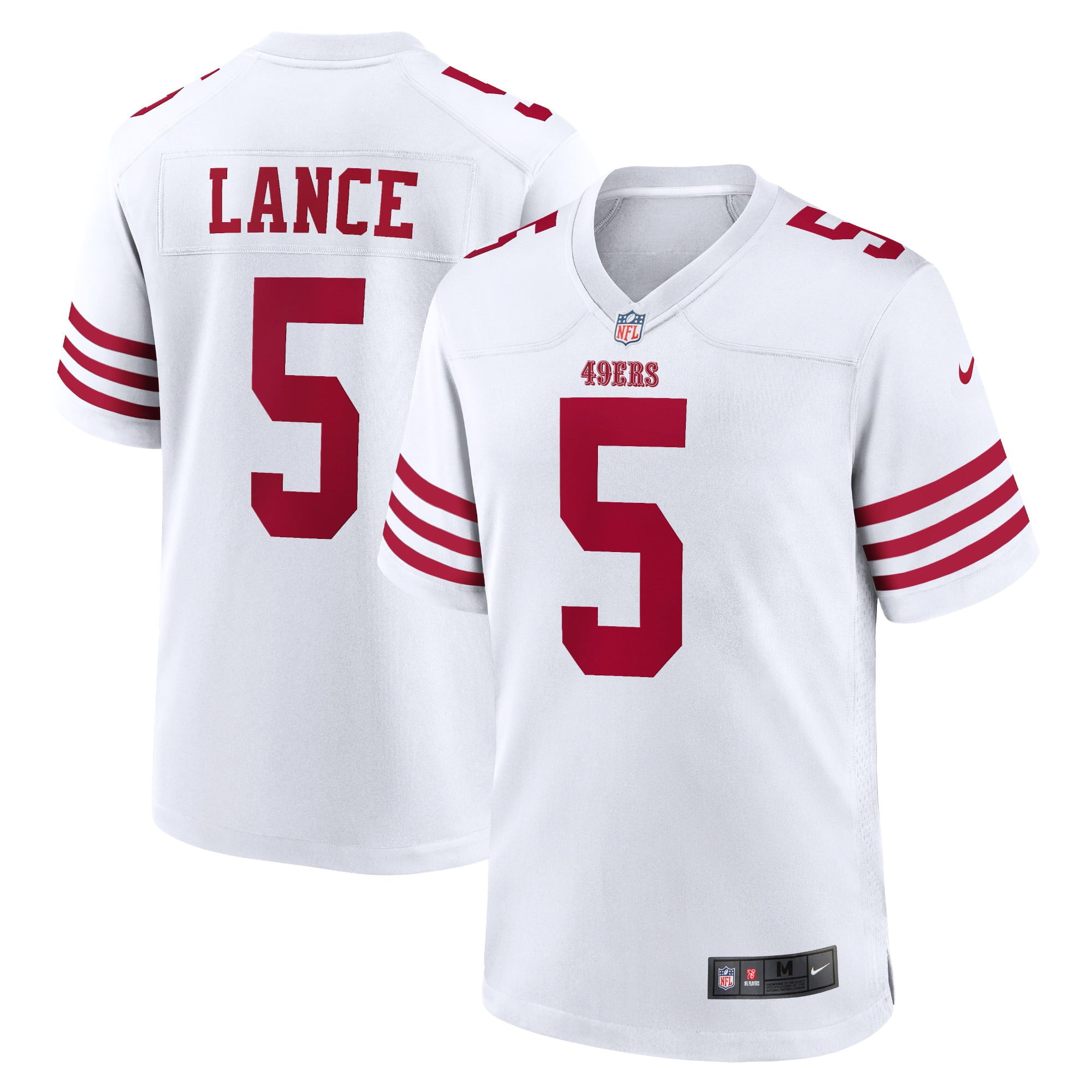 Men's Nike Trey Lance White San Francisco 49ers Player Game Jersey - vstockx