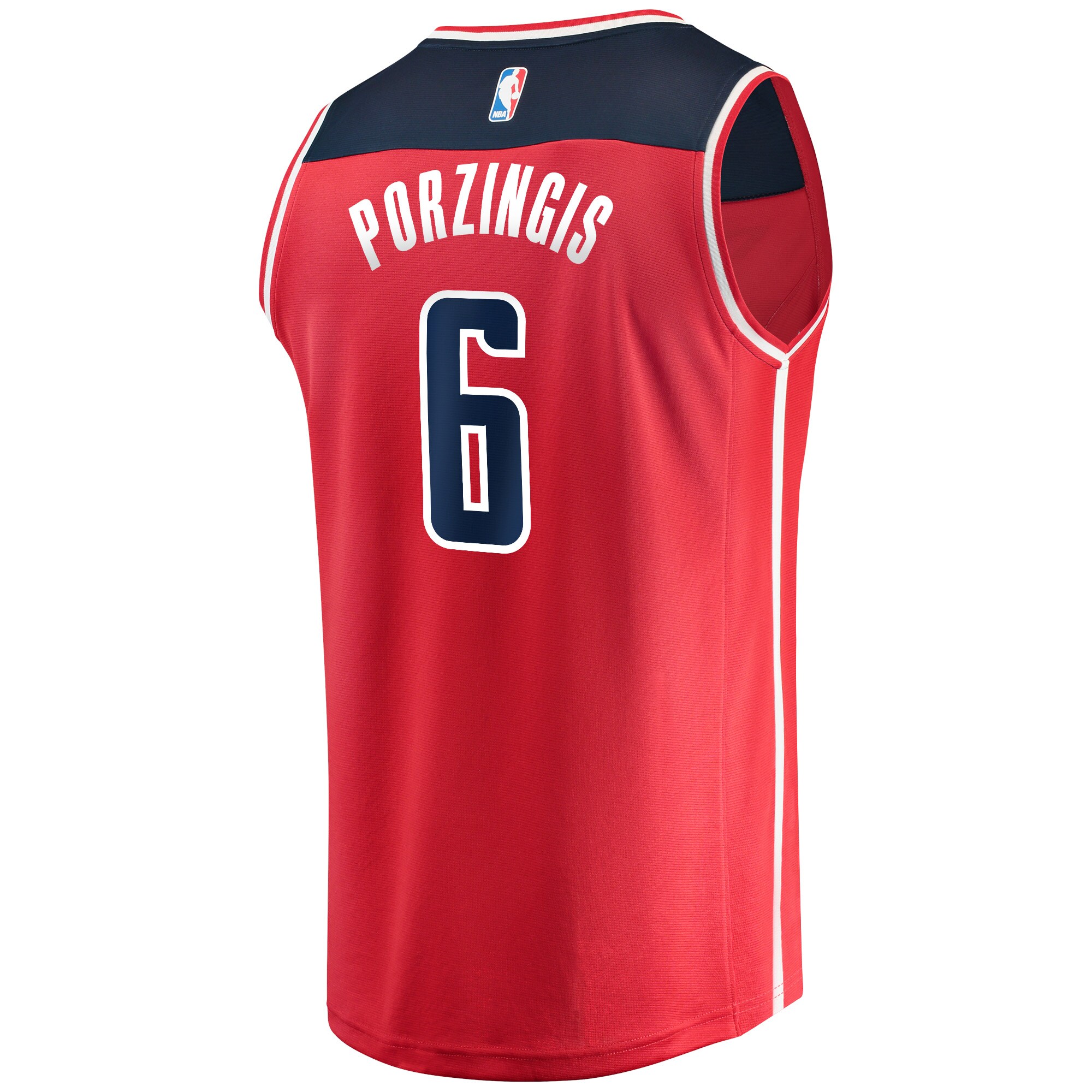 Kristaps Porzingis Washington Wizards Fanatics Branded Fast Break Replica Jersey - Icon Edition - Red - vstockx