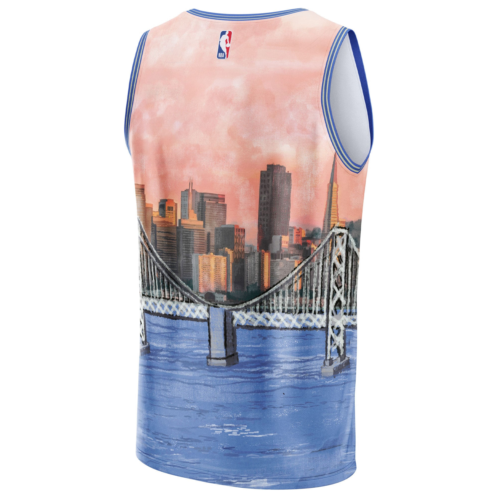 Golden State Warriors NBA & KidSuper Studios by Fanatics Unisex Hometown Jersey - Blue - vstockx