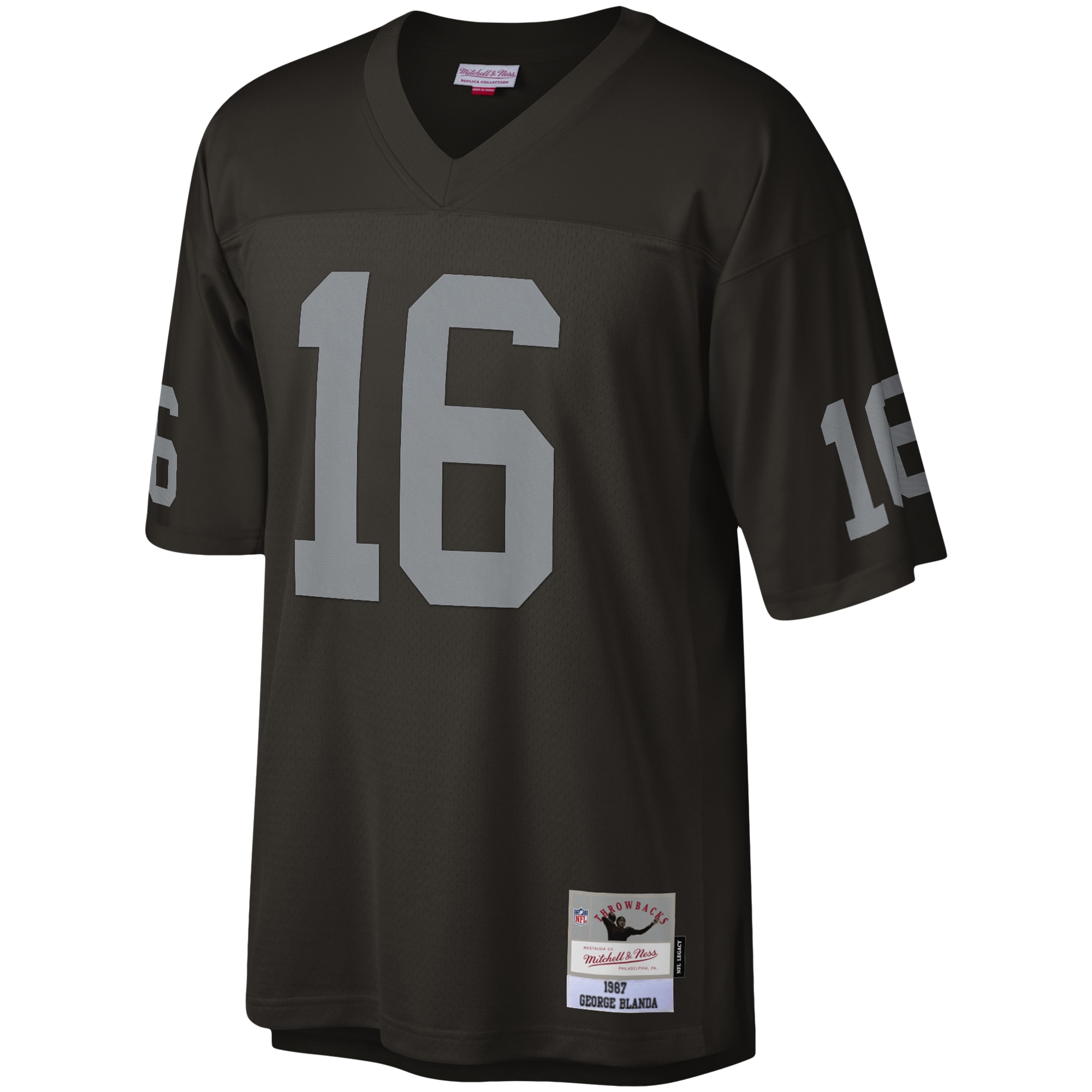 George Blanda Las Vegas Raiders Mitchell & Ness Legacy Replica Jersey - Black - vstockx