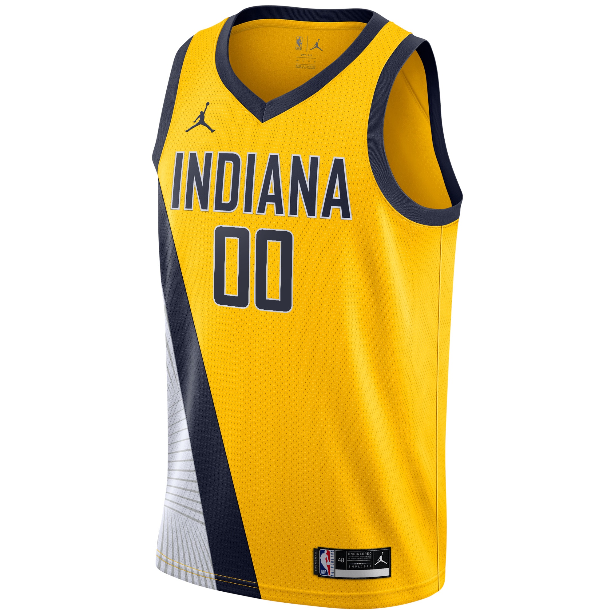 Indiana Pacers Jordans Brand Swingman Custom Jersey - Statement Edition - Gold - vstockx