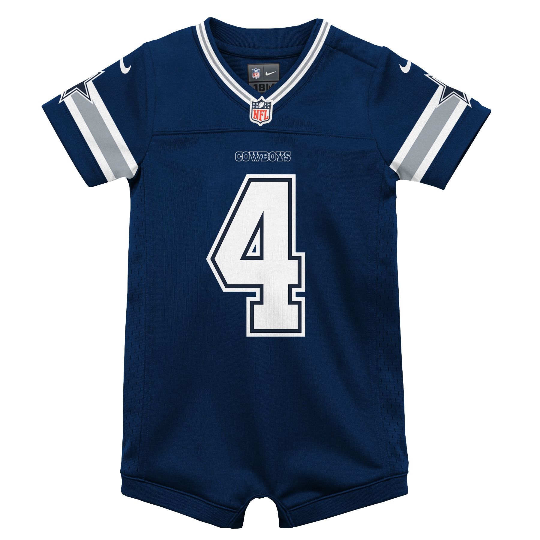 Dak Prescott Dallas Cowboys Nike Infant Game Jersey Romper - Navy - vstockx