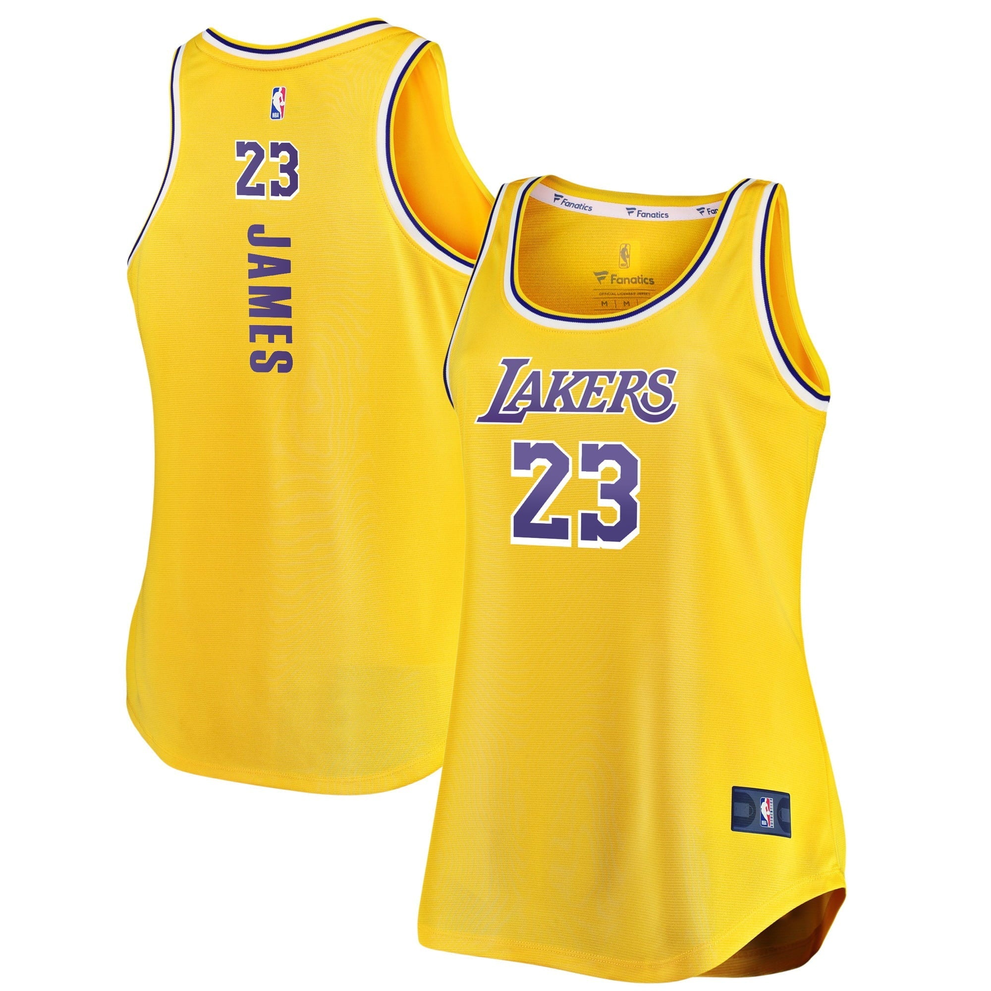 Women's Fanatics Branded LeBron James Gold Los Angeles Lakers Fast Break Tank Jersey - vstockx