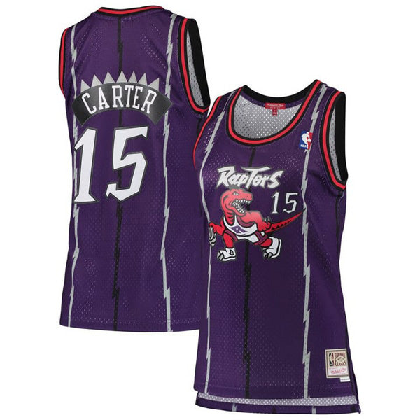 Women's Toronto Raptors Vince Carter Hardwood Classics Jersey - Purple - vstockx
